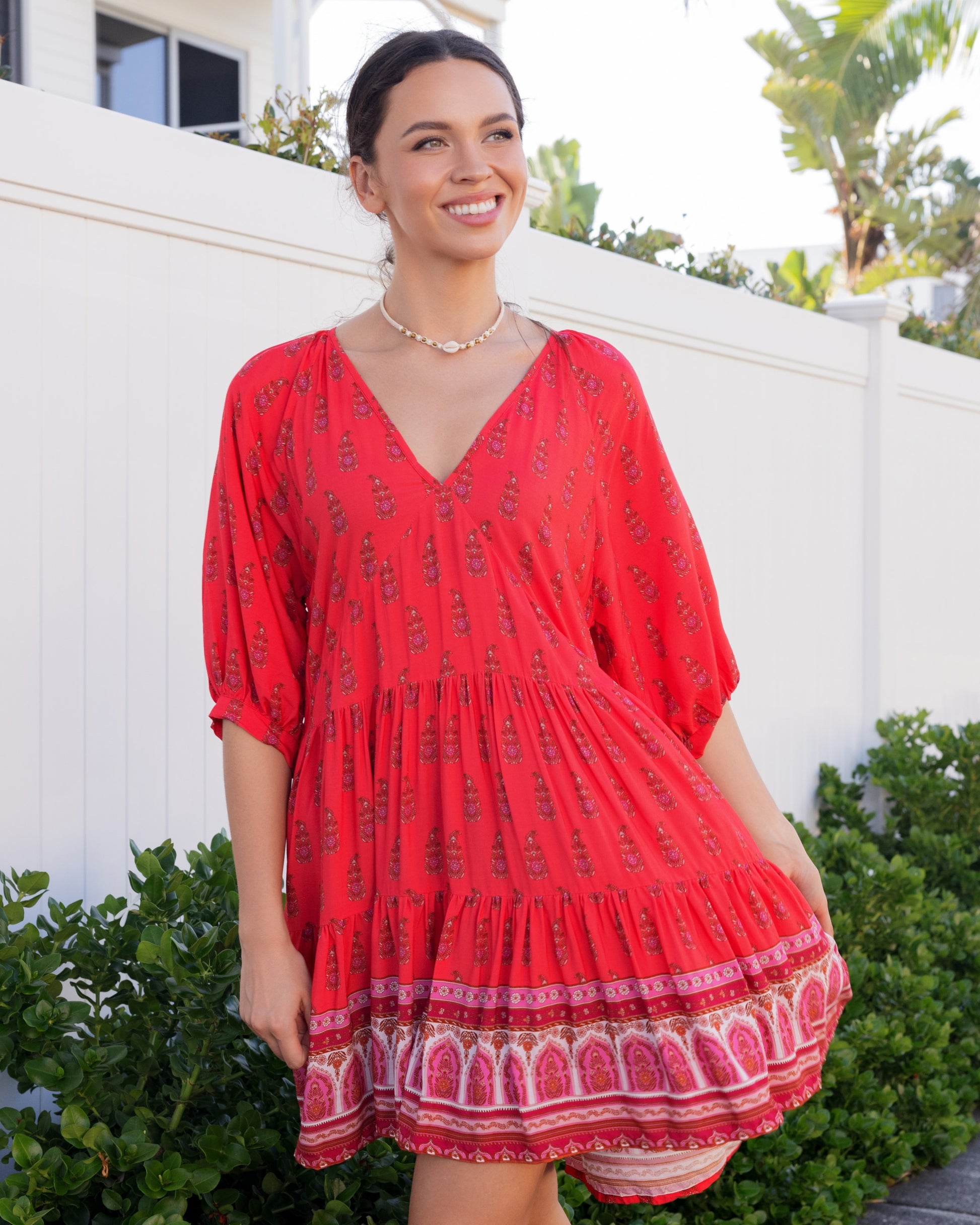 JANE MINI DRESS WATERMELON SUGAR