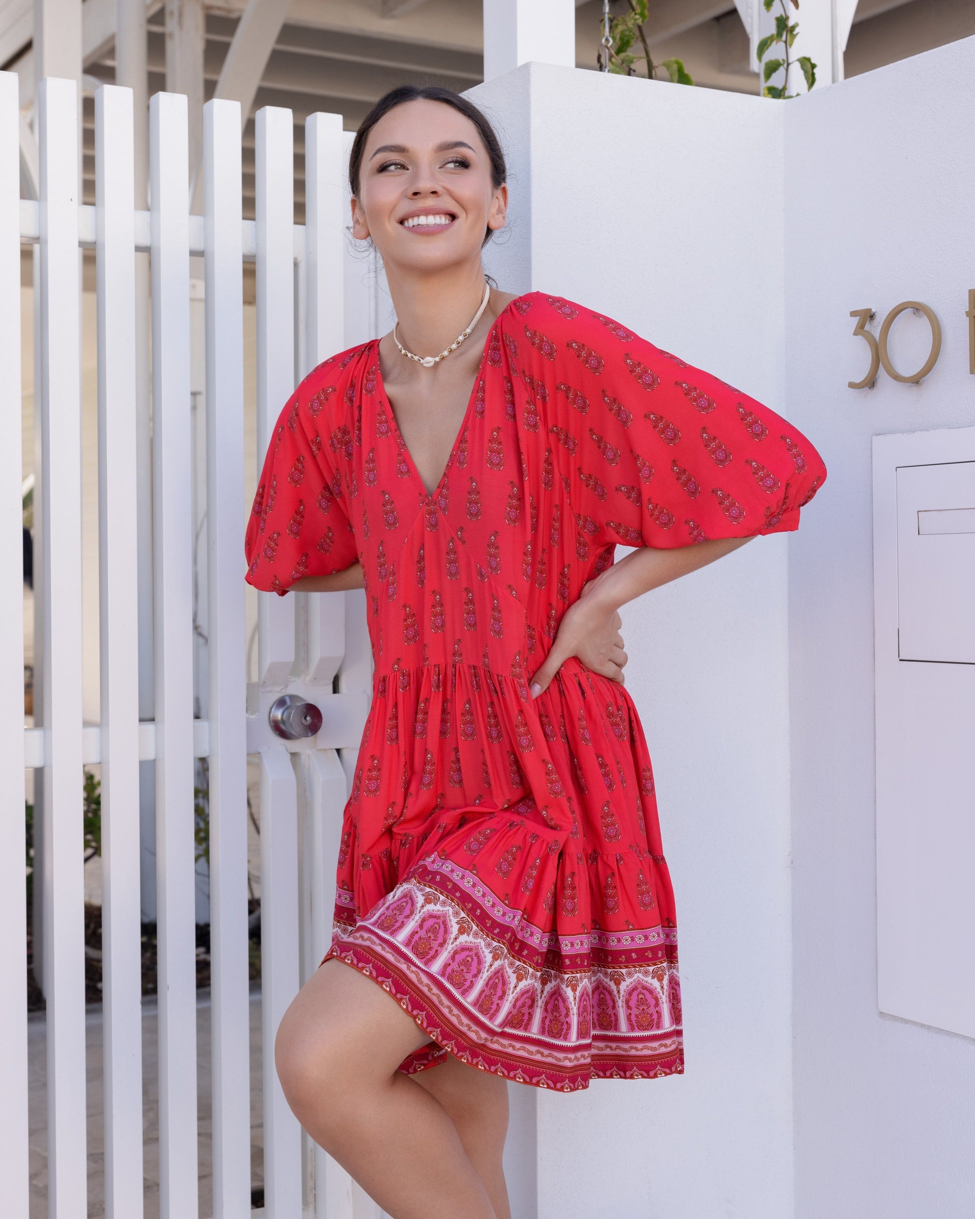 JANE MINI DRESS WATERMELON SUGAR