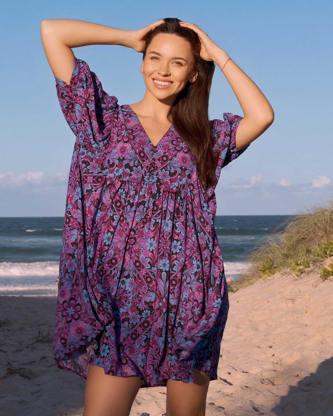 BUTTERFLY MINI DRESS MIDNIGHT ECLIPSE