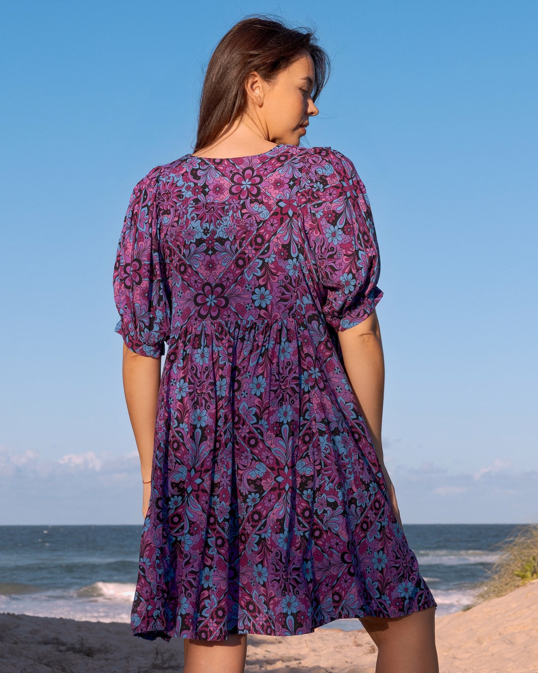 BUTTERFLY MINI DRESS MIDNIGHT ECLIPSE
