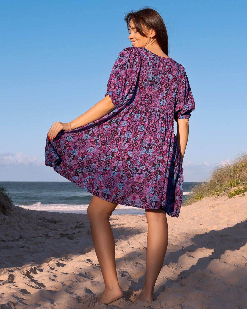 BUTTERFLY MINI DRESS MIDNIGHT ECLIPSE