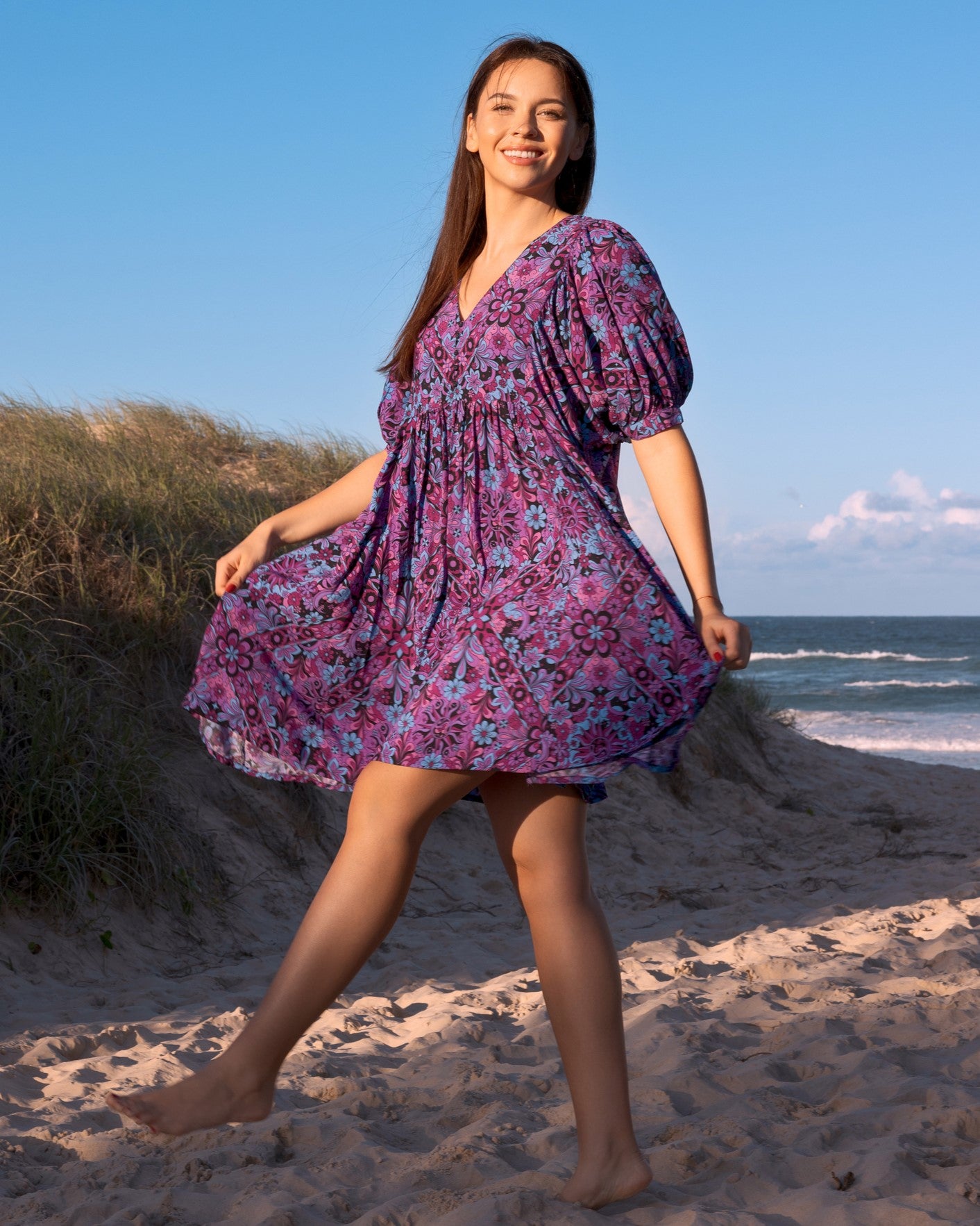BUTTERFLY MINI DRESS MIDNIGHT ECLIPSE
