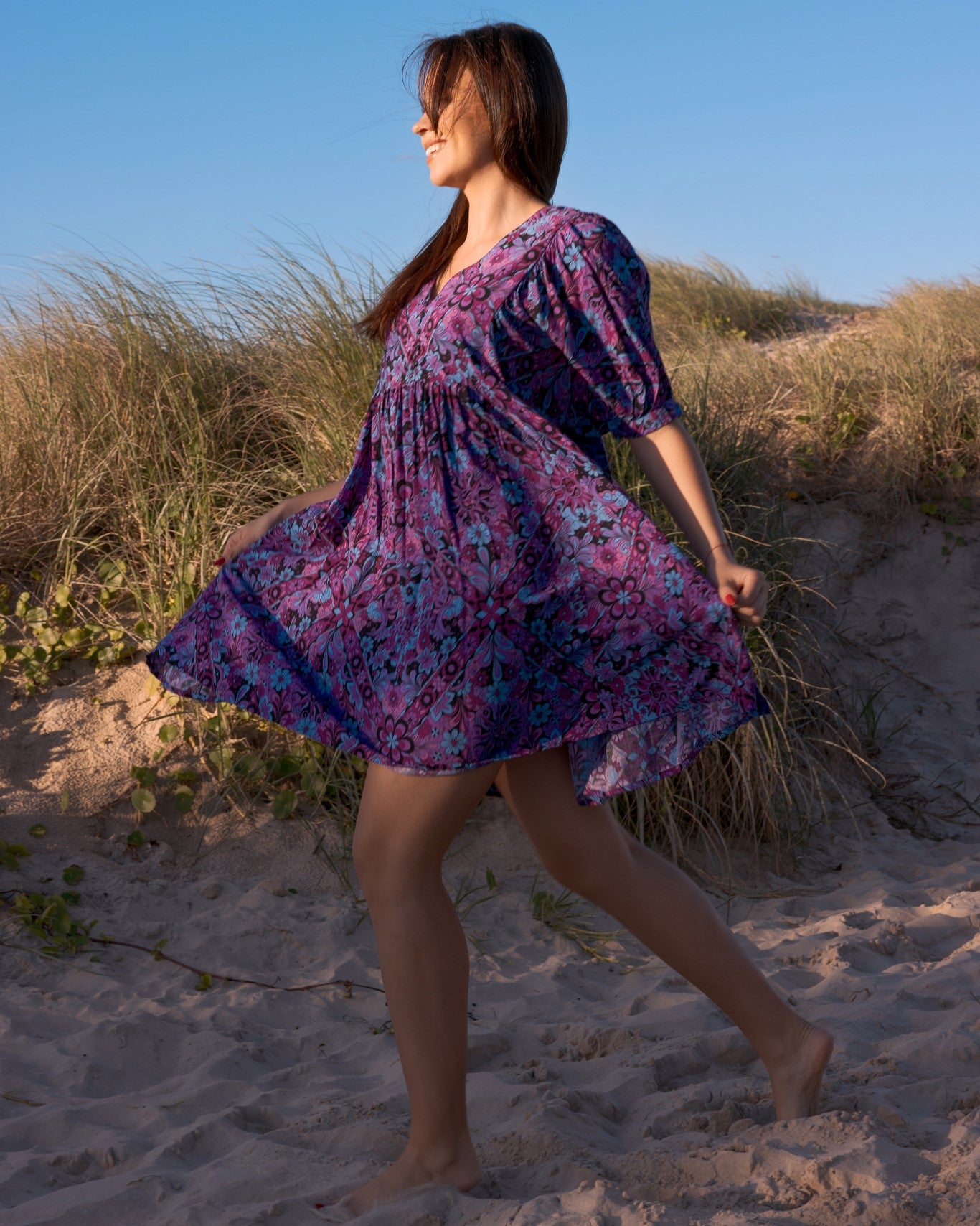 BUTTERFLY MINI DRESS MIDNIGHT ECLIPSE