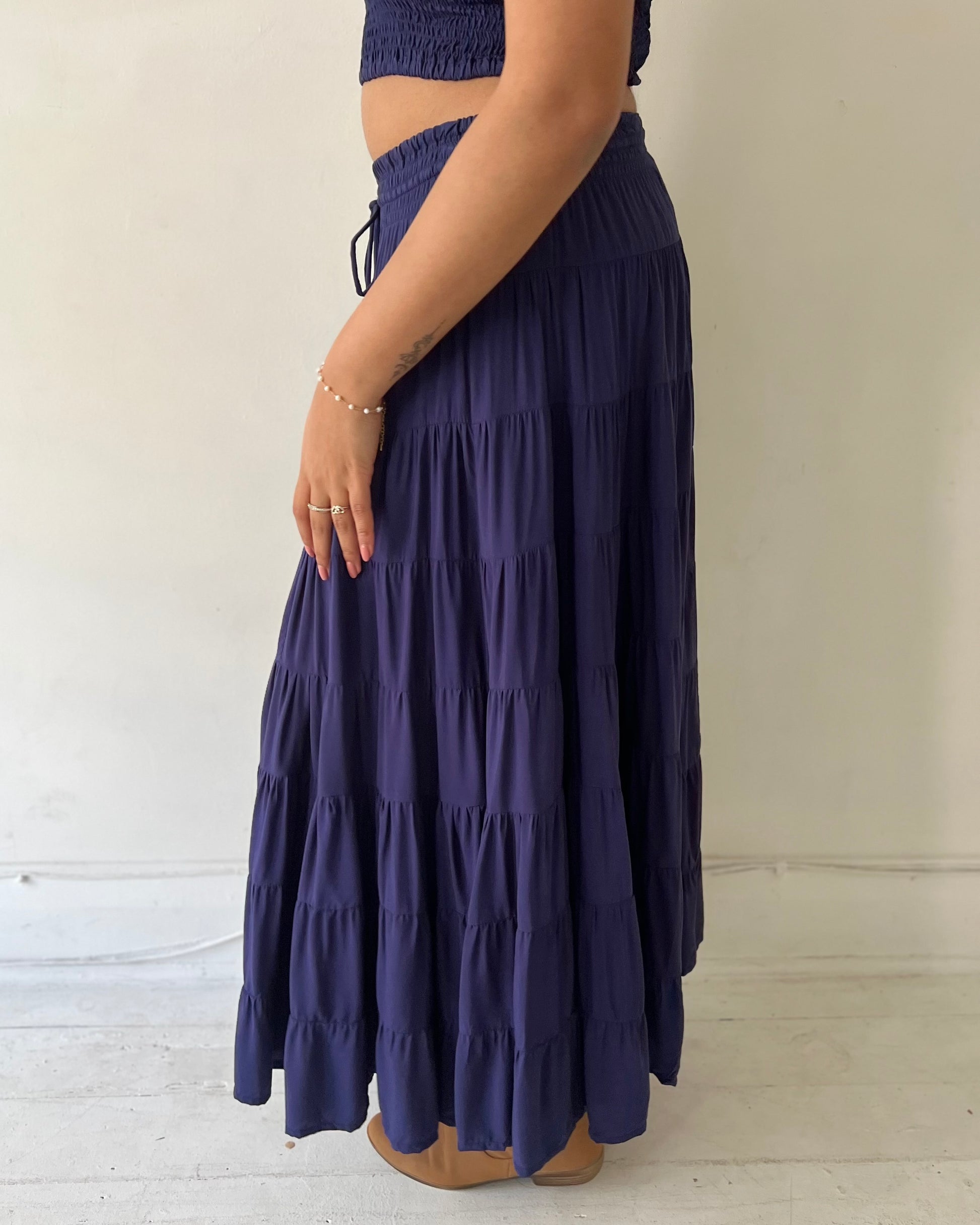 PENNY MAXI SKIRT NAVY