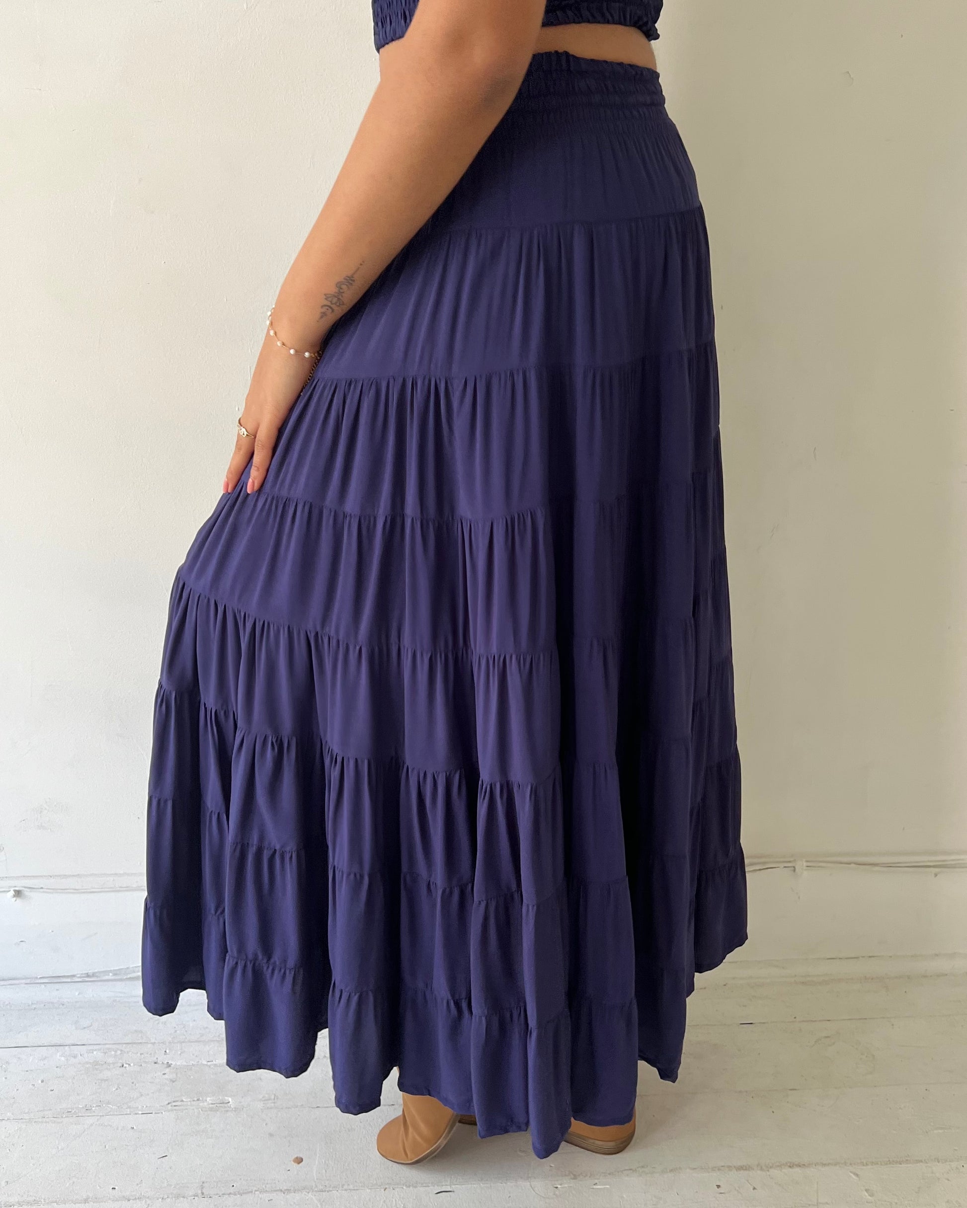 PENNY MAXI SKIRT NAVY