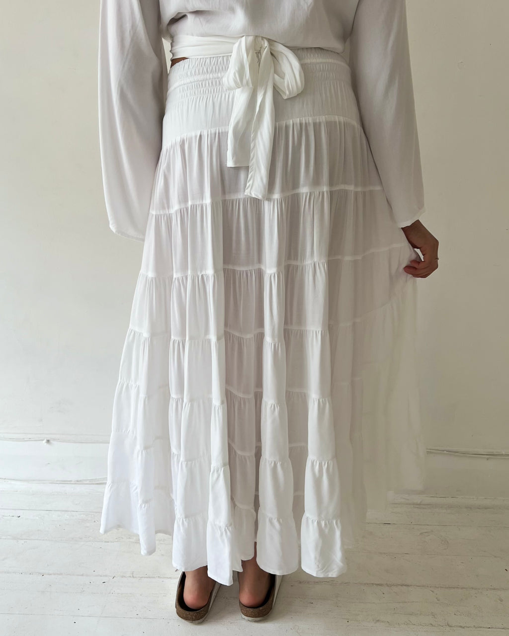PENNY MAXI SKIRT WHITE