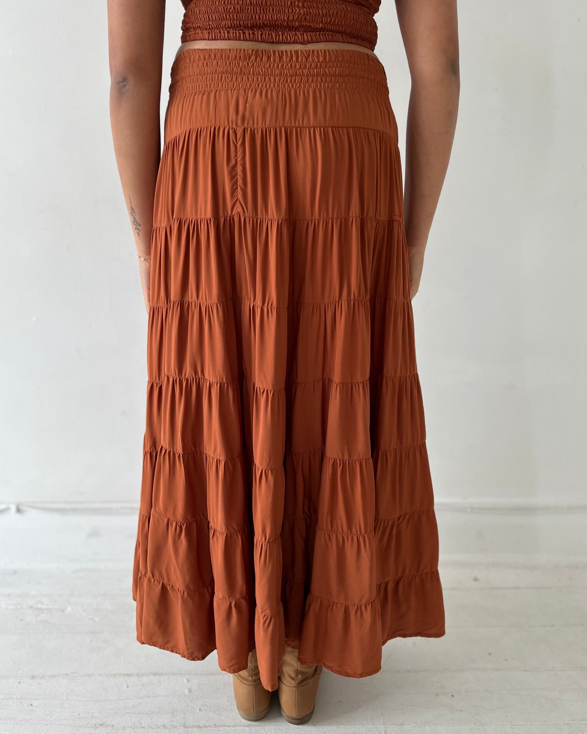 PENNY MAXI SKIRT GINGERBREAD