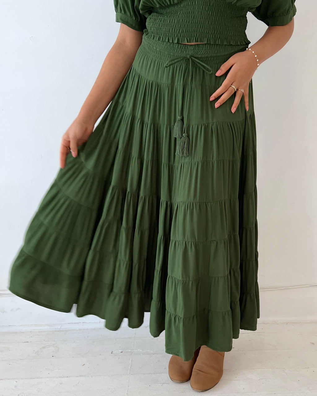 PENNY MAXI SKIRT PINE