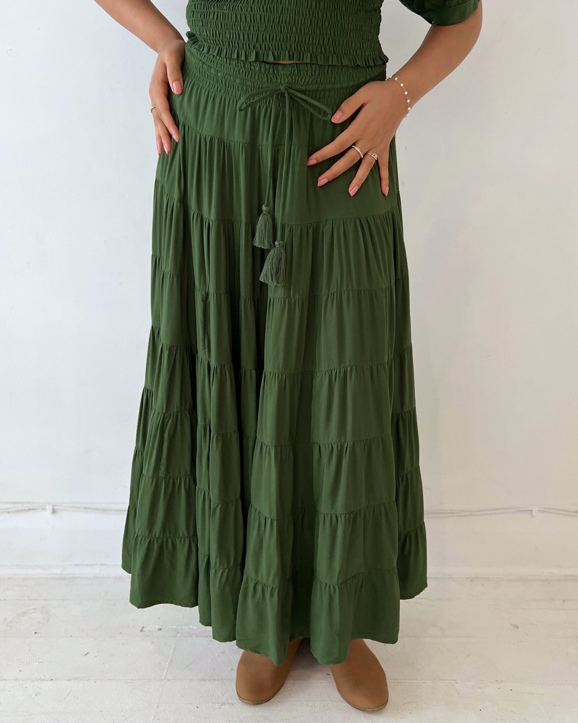 PENNY MAXI SKIRT PINE