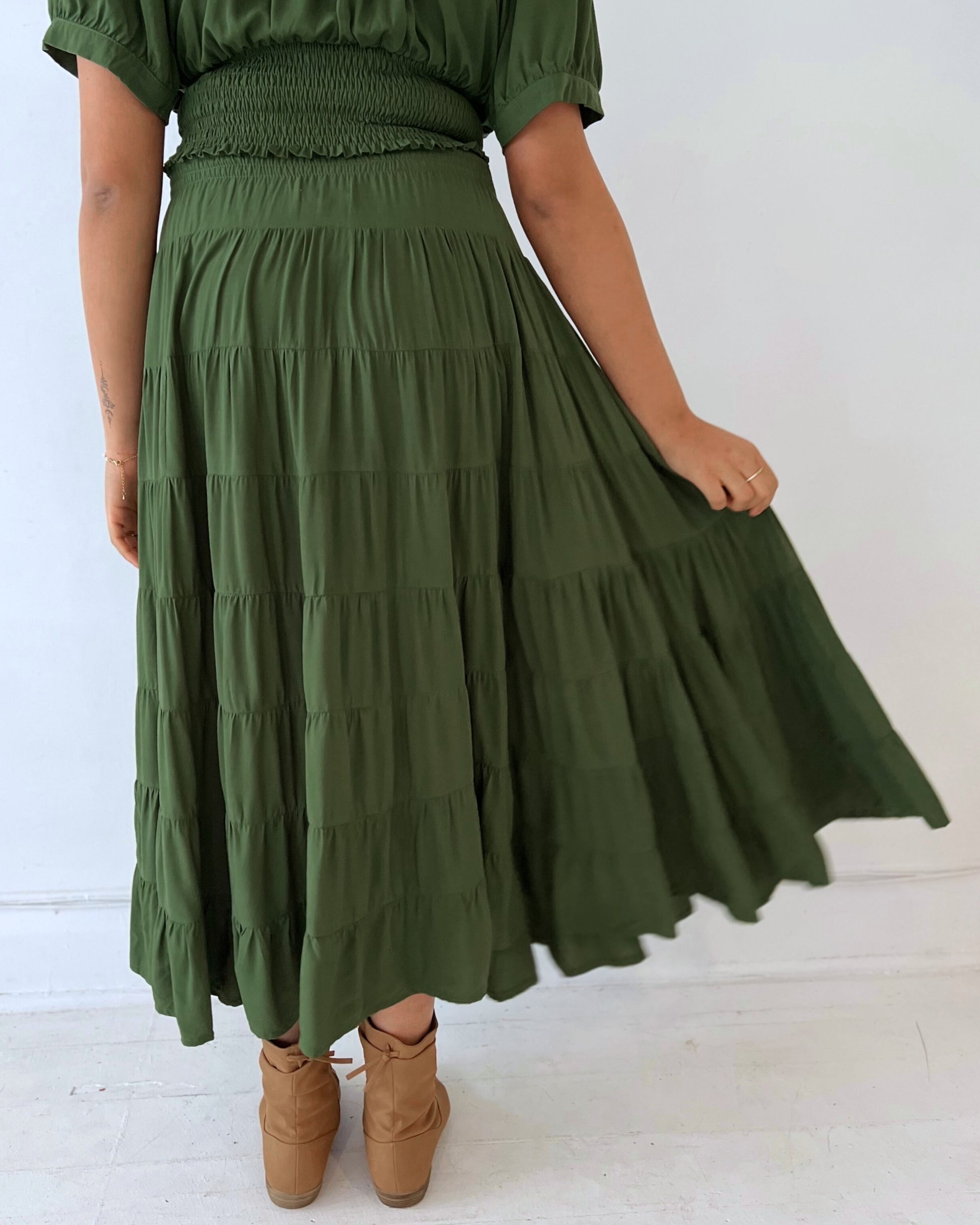 PENNY MAXI SKIRT PINE