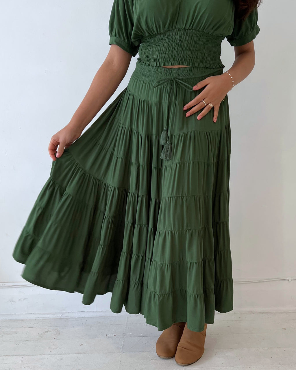 PENNY MAXI SKIRT PINE