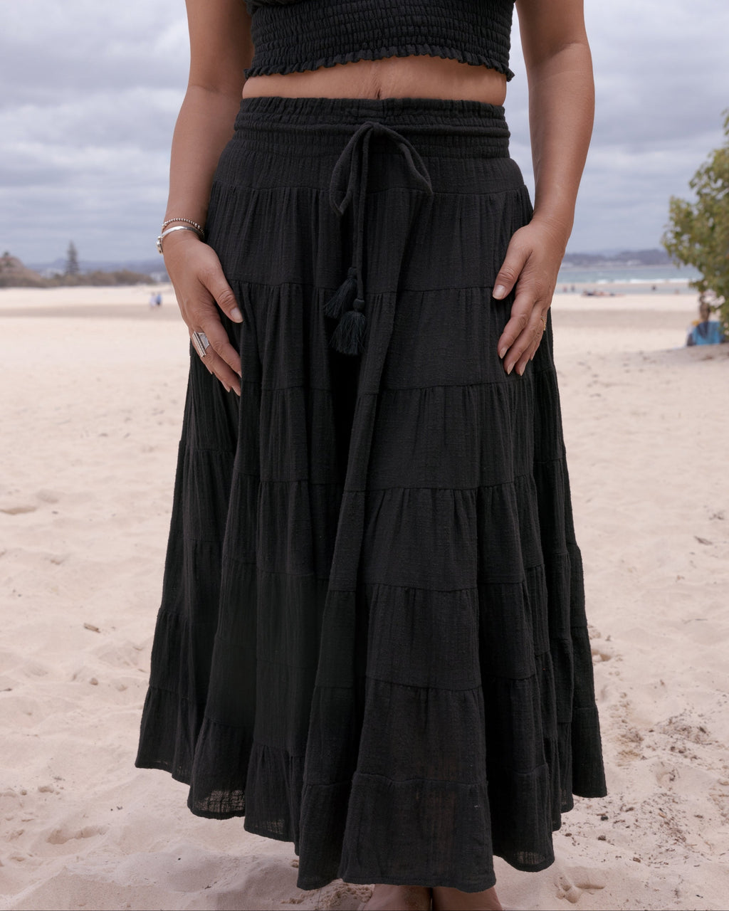 CASSIE MAXI SKIRT BLACK