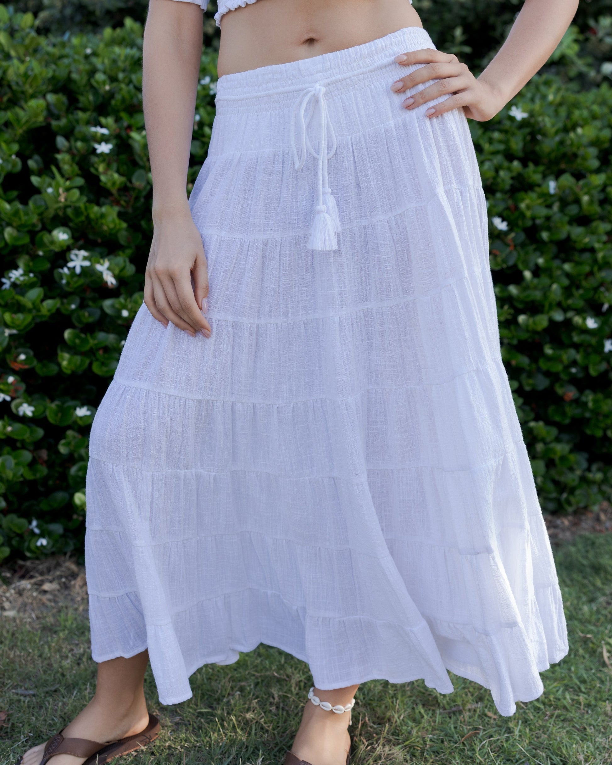 CASSIE MAXI SKIRT WHITE