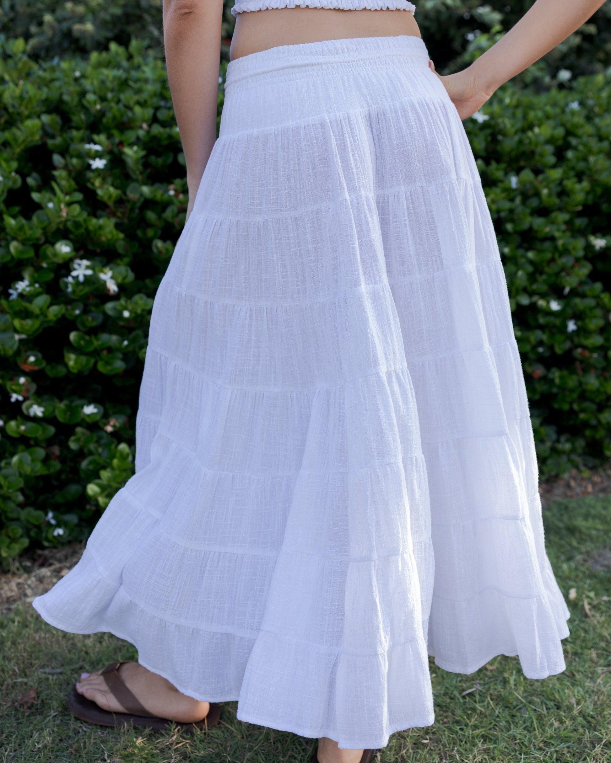 CASSIE MAXI SKIRT WHITE