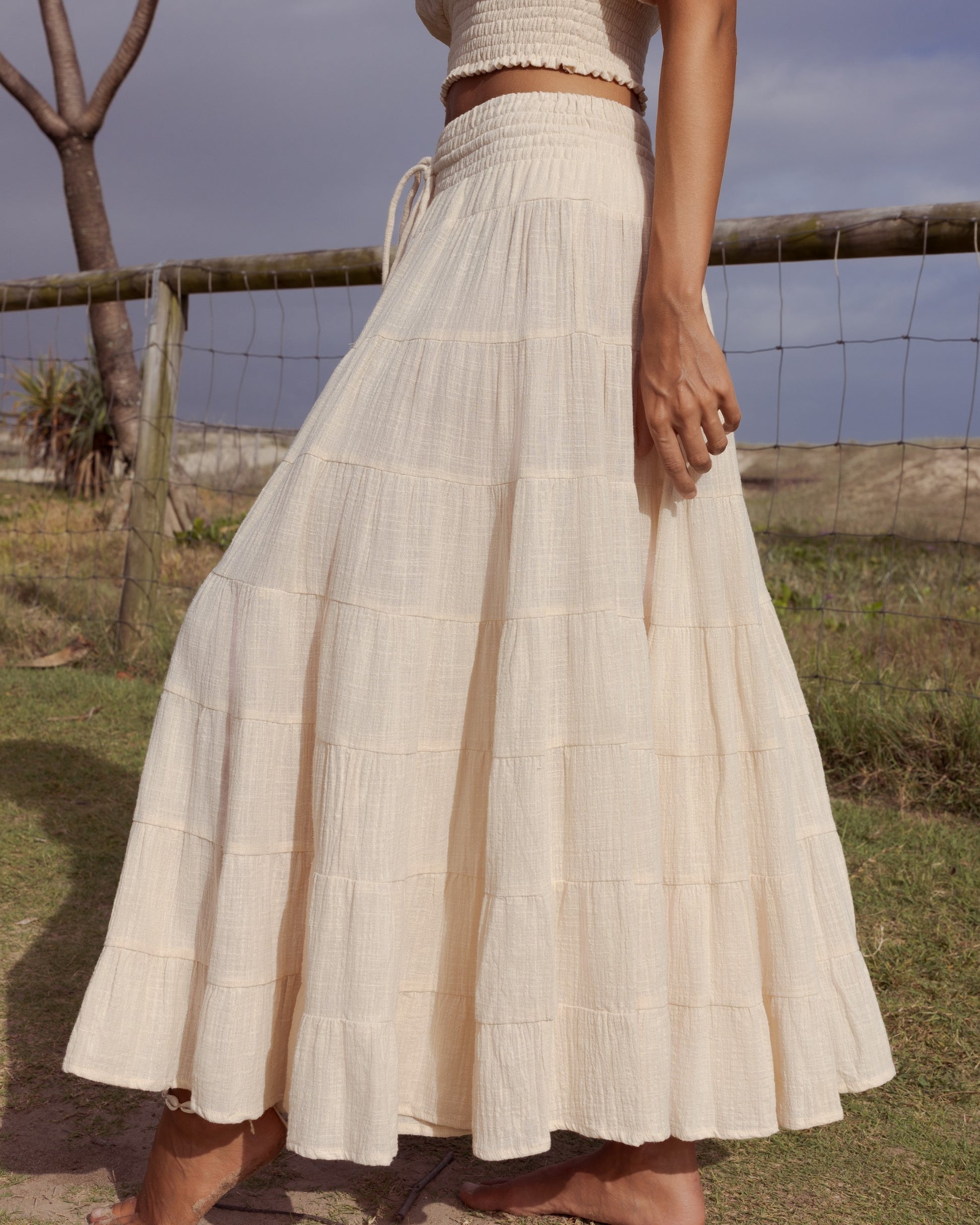 CASSIE MAXI SKIRT VINTAGE CREAM