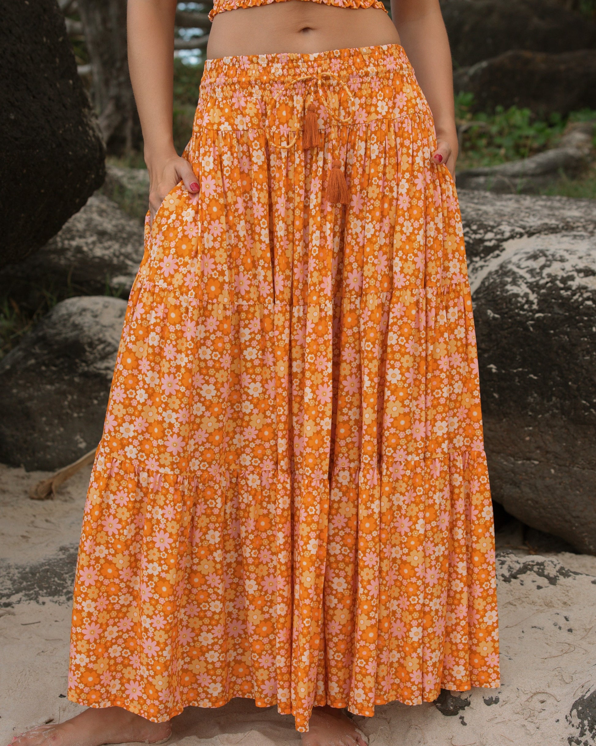 OAKLEY MAXI SKIRT MANGO TANGO