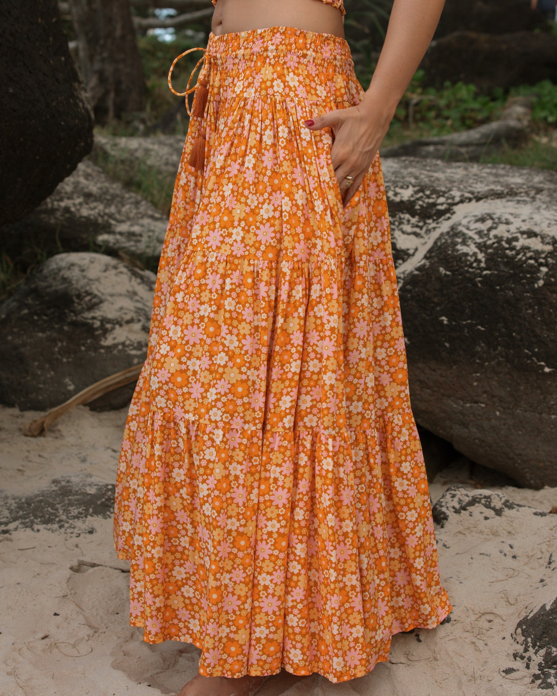 OAKLEY MAXI SKIRT MANGO TANGO