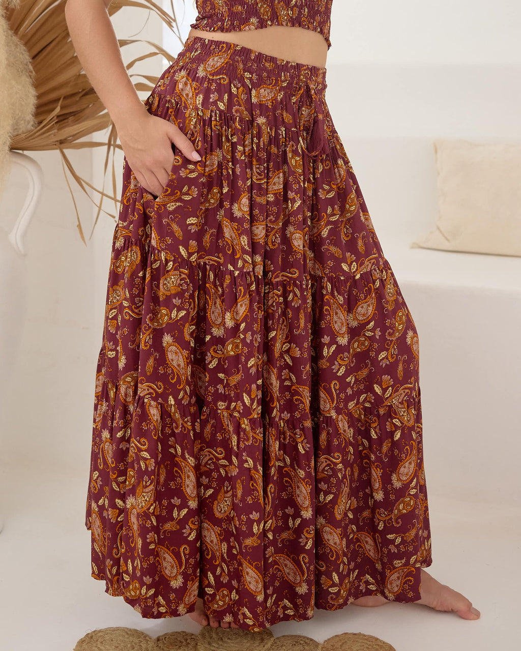 OAKLEY MAXI SKIRT SALTED CARAMEL