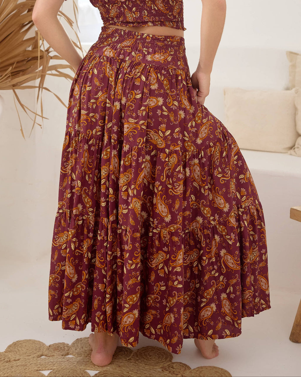 OAKLEY MAXI SKIRT SALTED CARAMEL