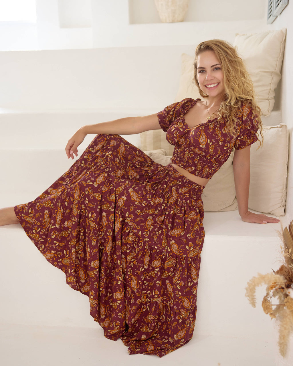OAKLEY MAXI SKIRT SALTED CARAMEL