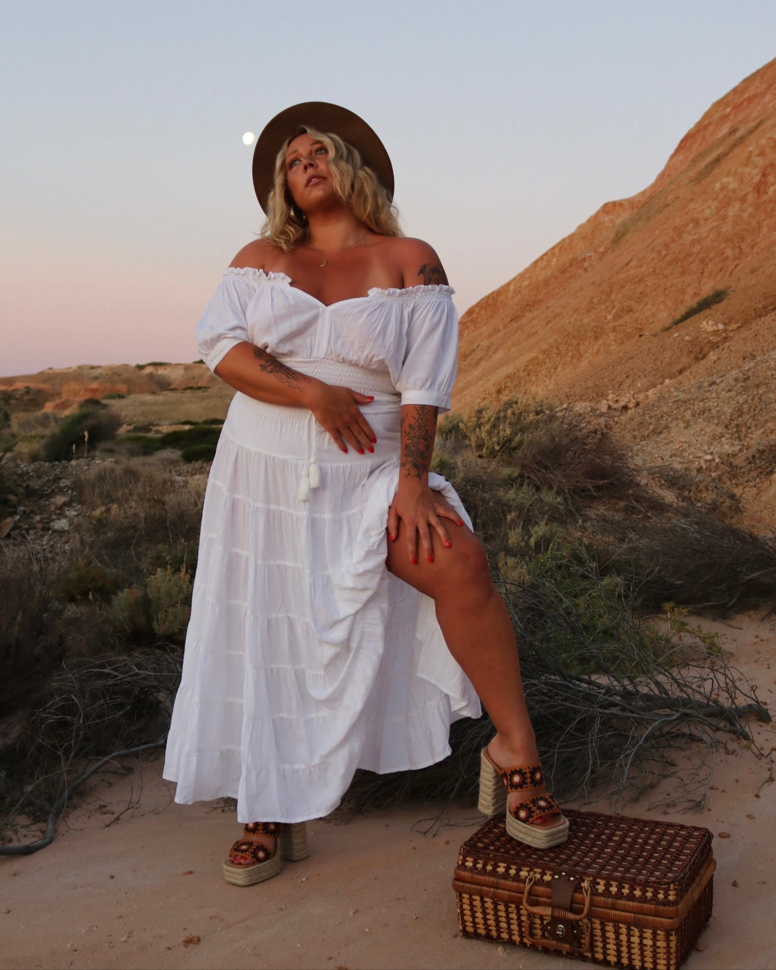 PENNY MAXI SKIRT WHITE