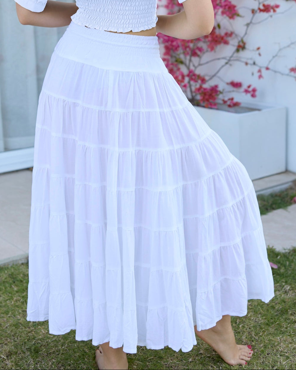 PENNY MAXI SKIRT WHITE