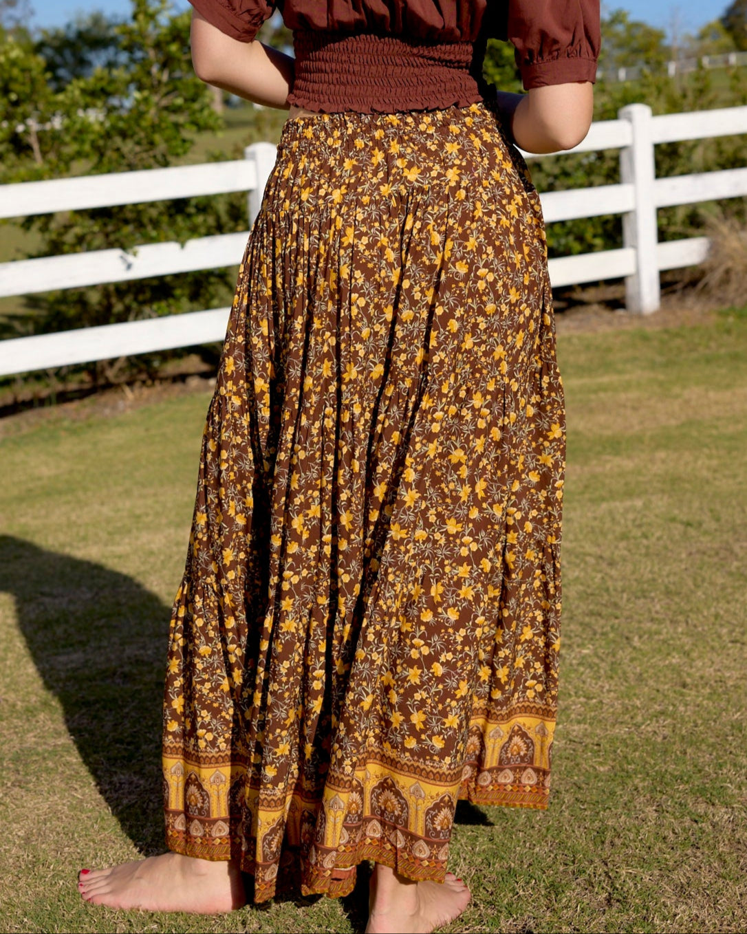 OAKLEY MAXI SKIRT MARMALADE SKIES