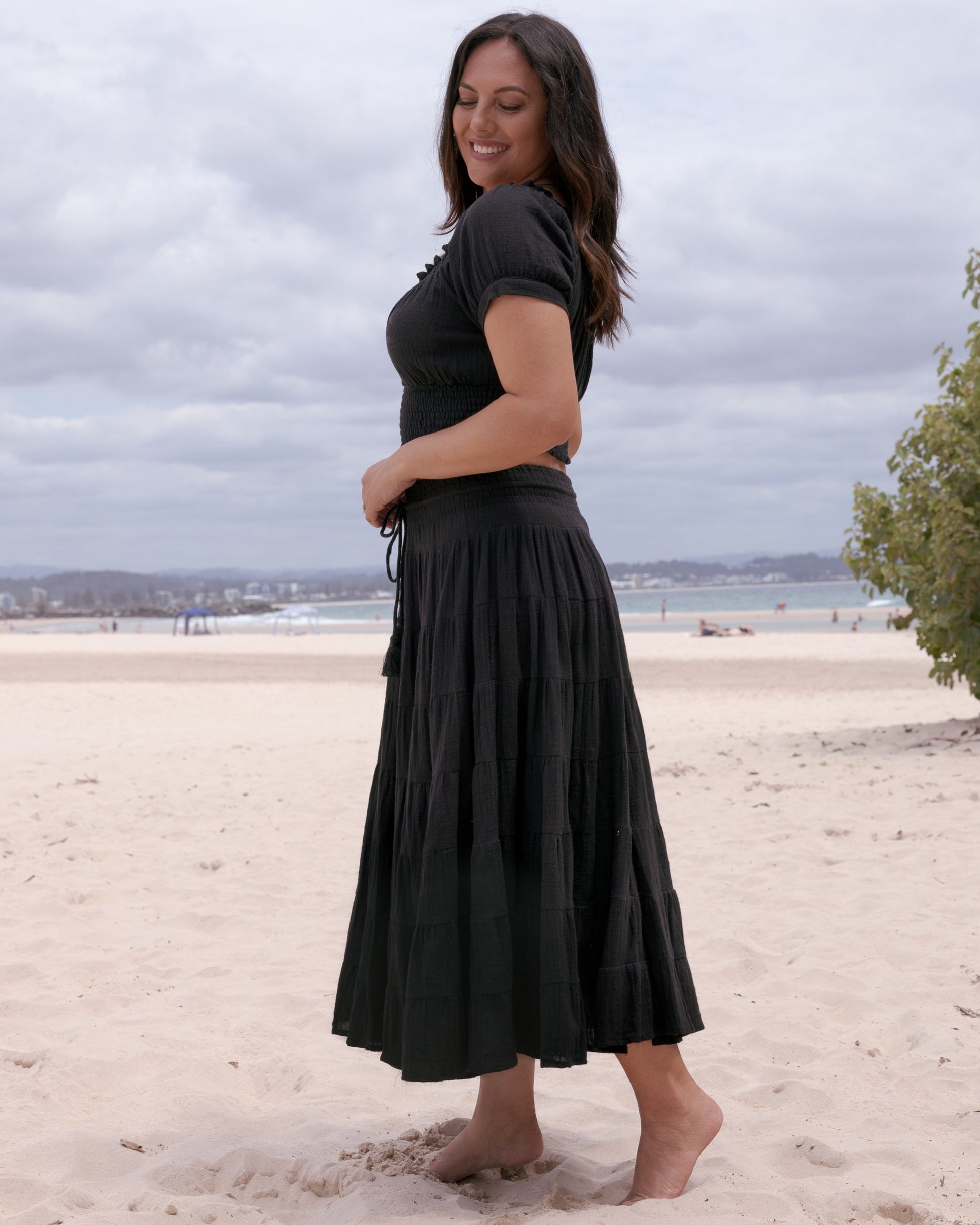 CASSIE MAXI SKIRT BLACK