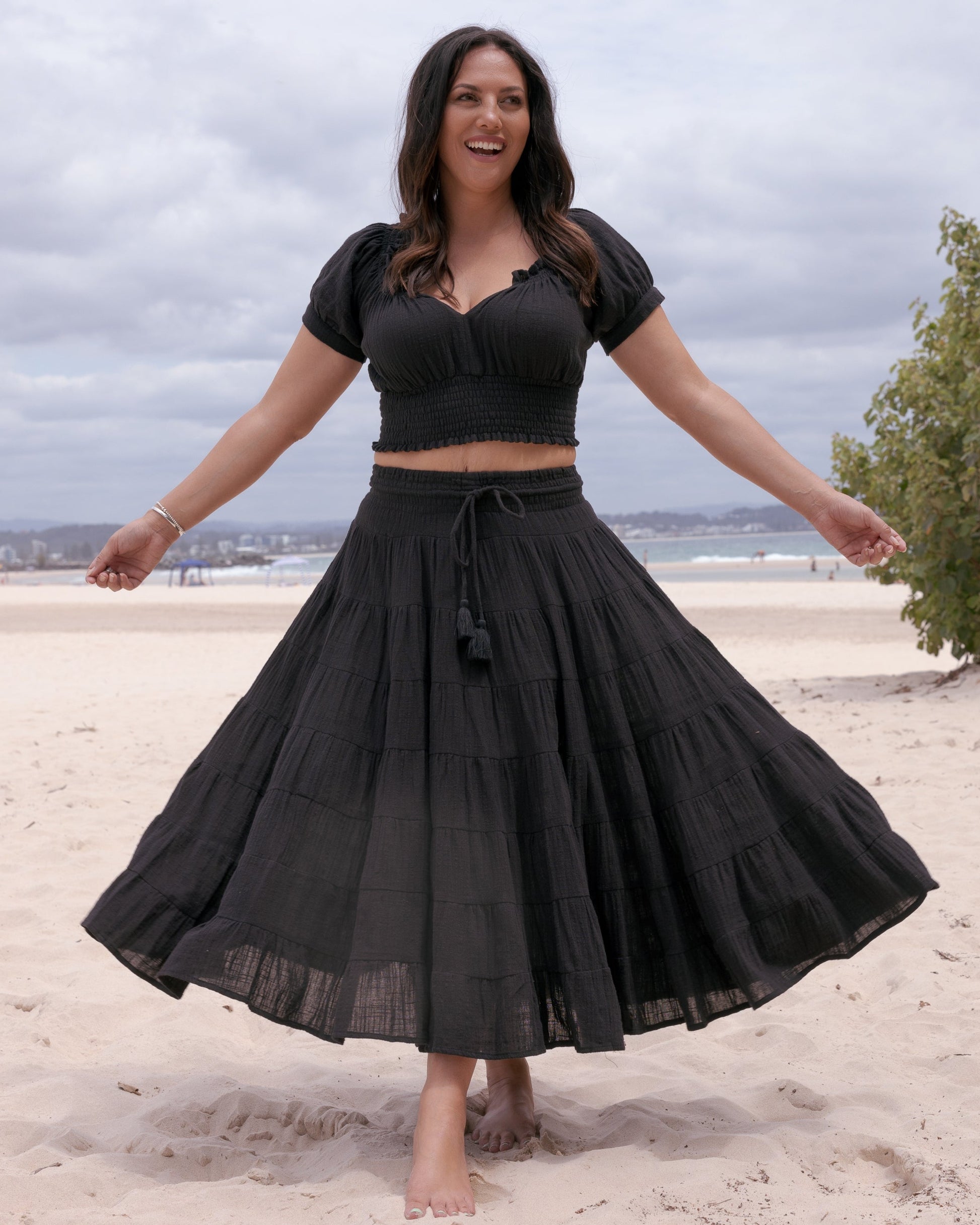 CASSIE MAXI SKIRT BLACK