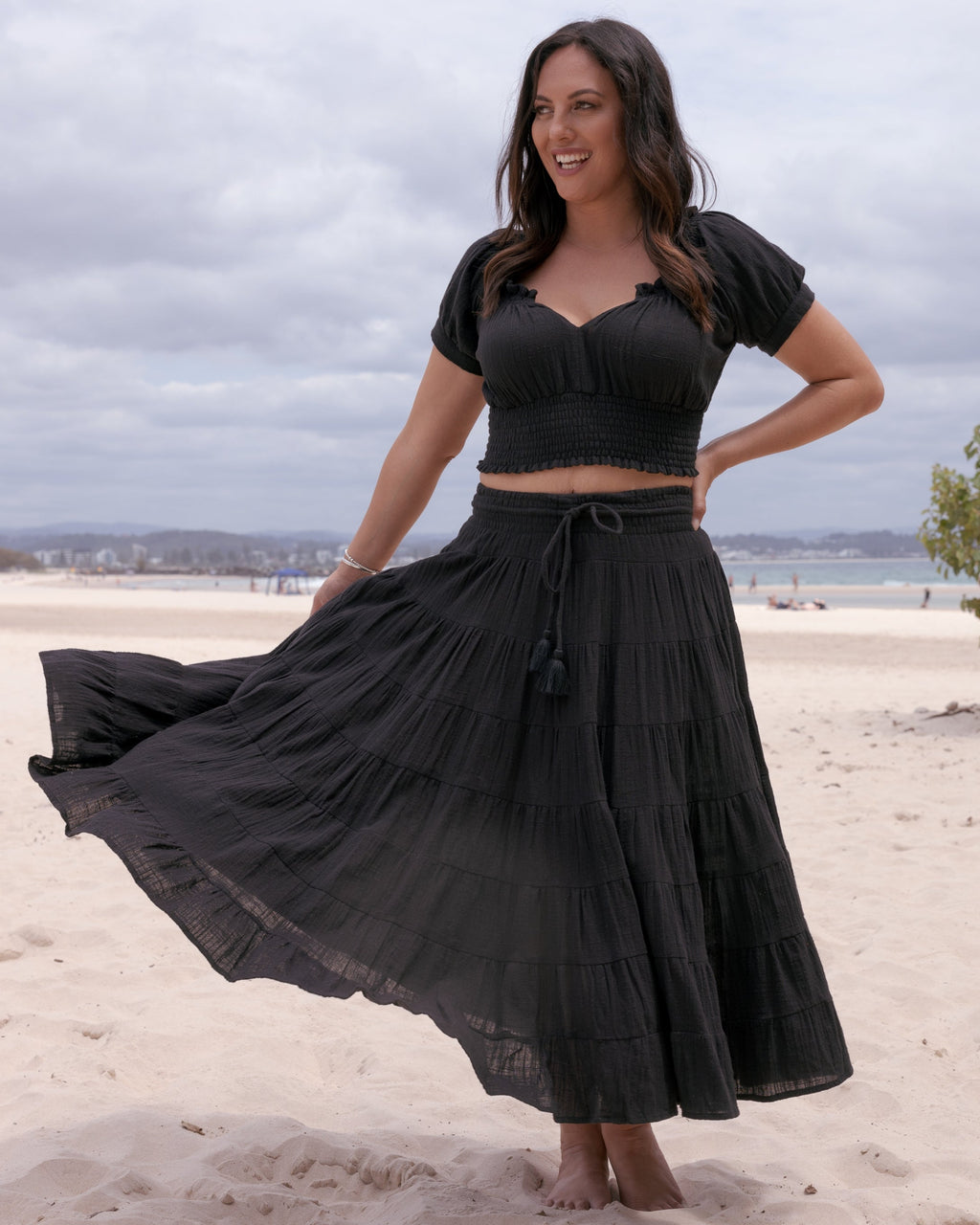 CASSIE MAXI SKIRT BLACK