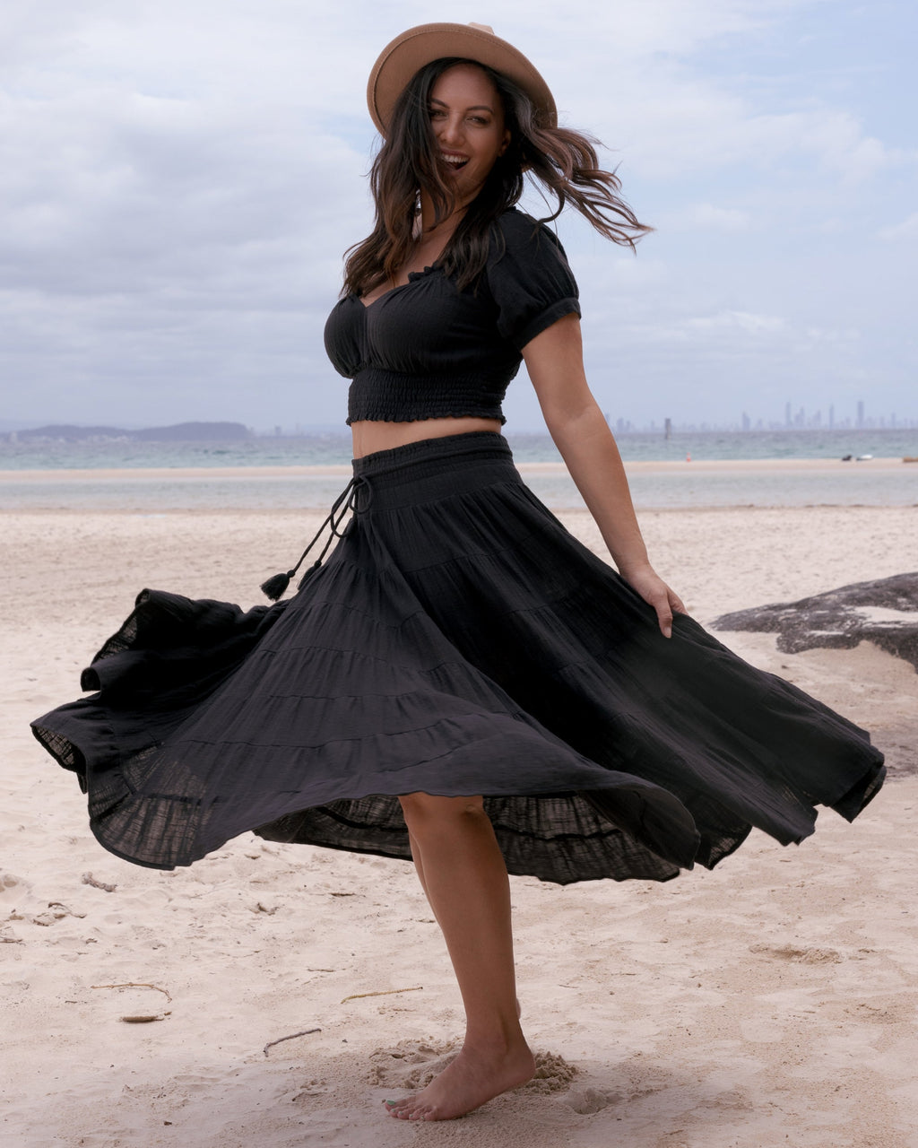 CASSIE MAXI SKIRT BLACK