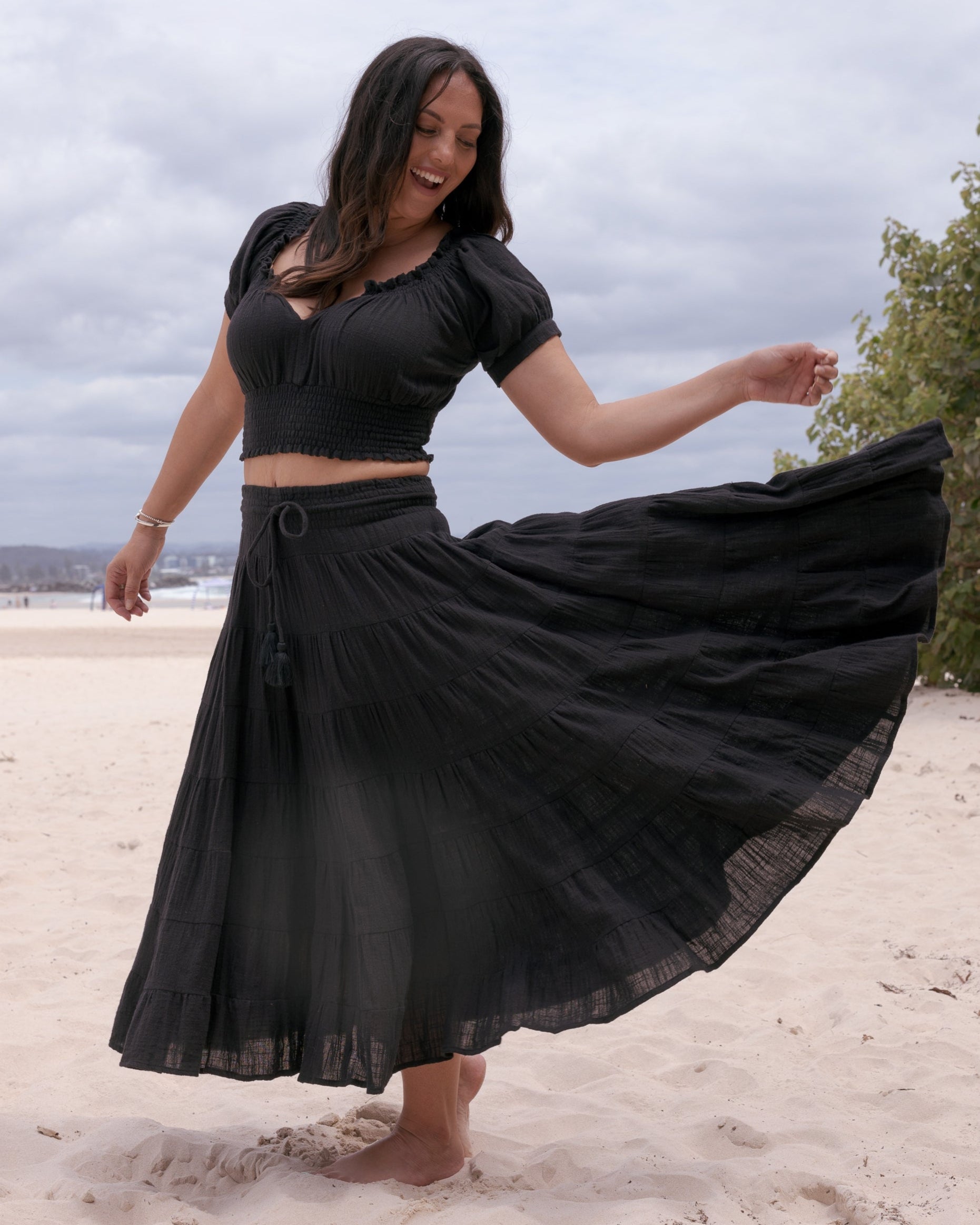 CASSIE MAXI SKIRT BLACK