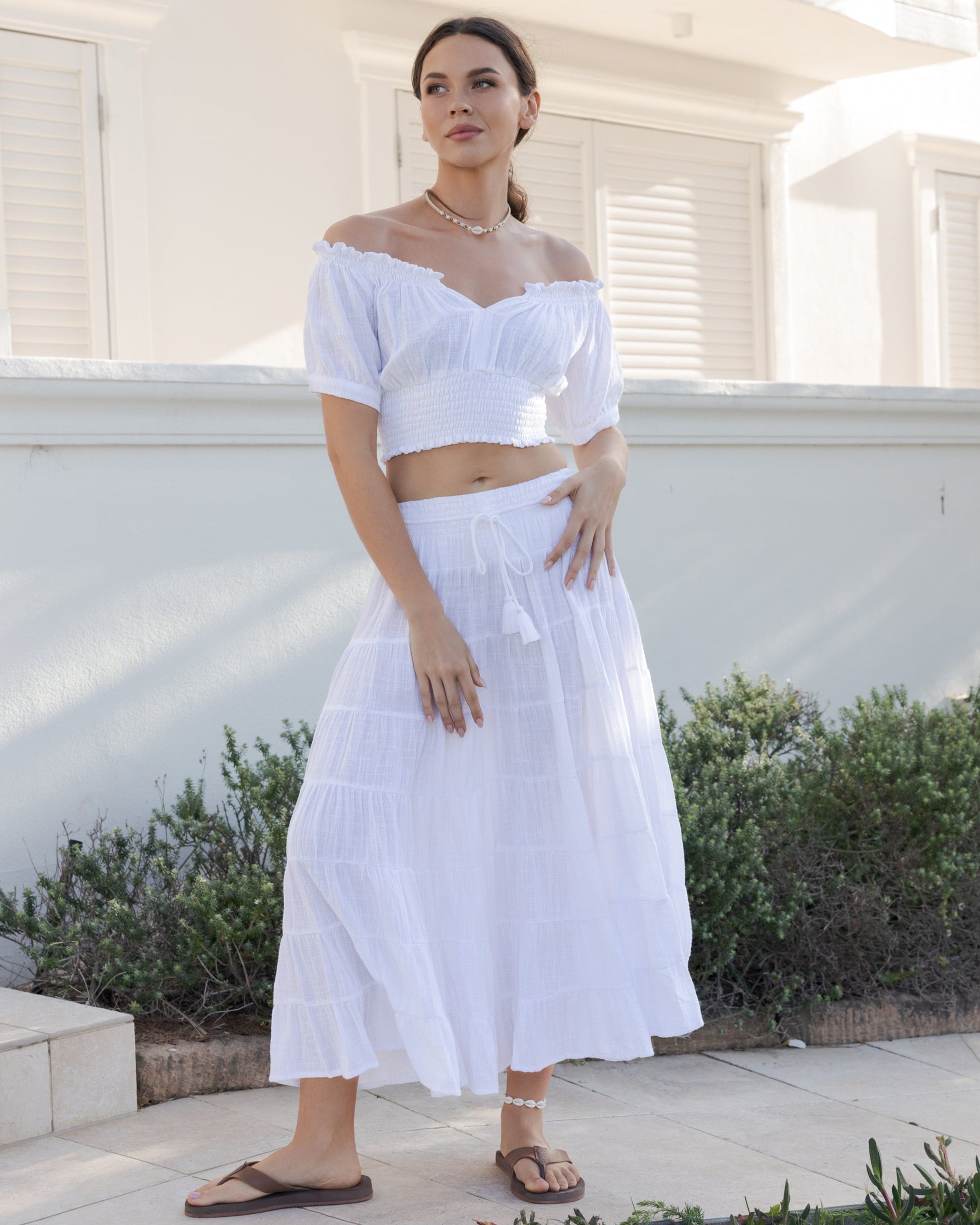 CASSIE MAXI SKIRT WHITE
