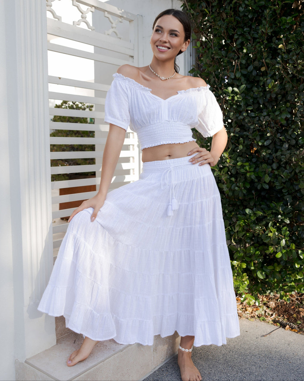 CASSIE MAXI SKIRT WHITE