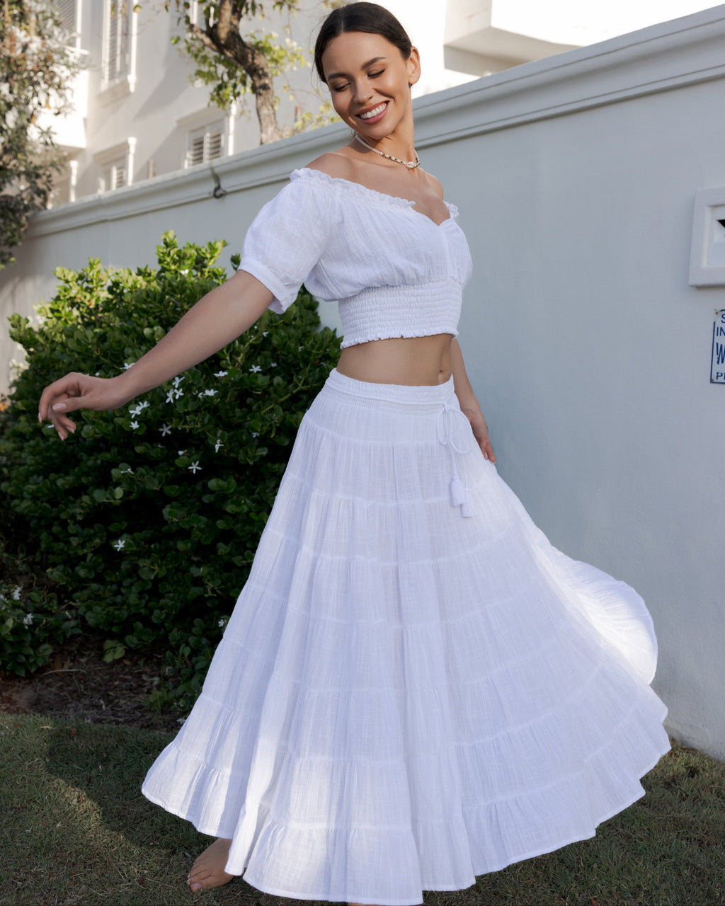 CASSIE MAXI SKIRT WHITE