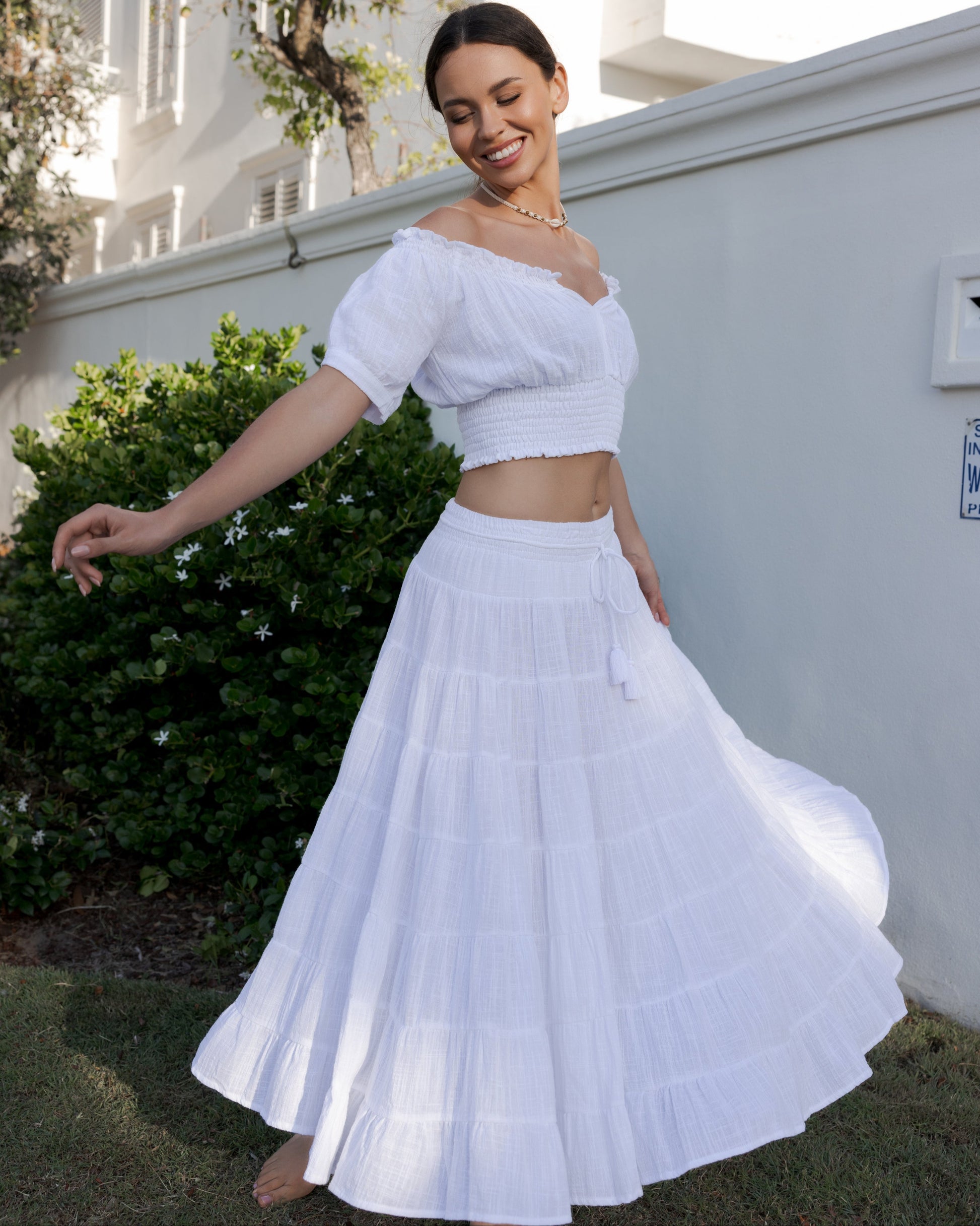 CASSIE MAXI SKIRT WHITE