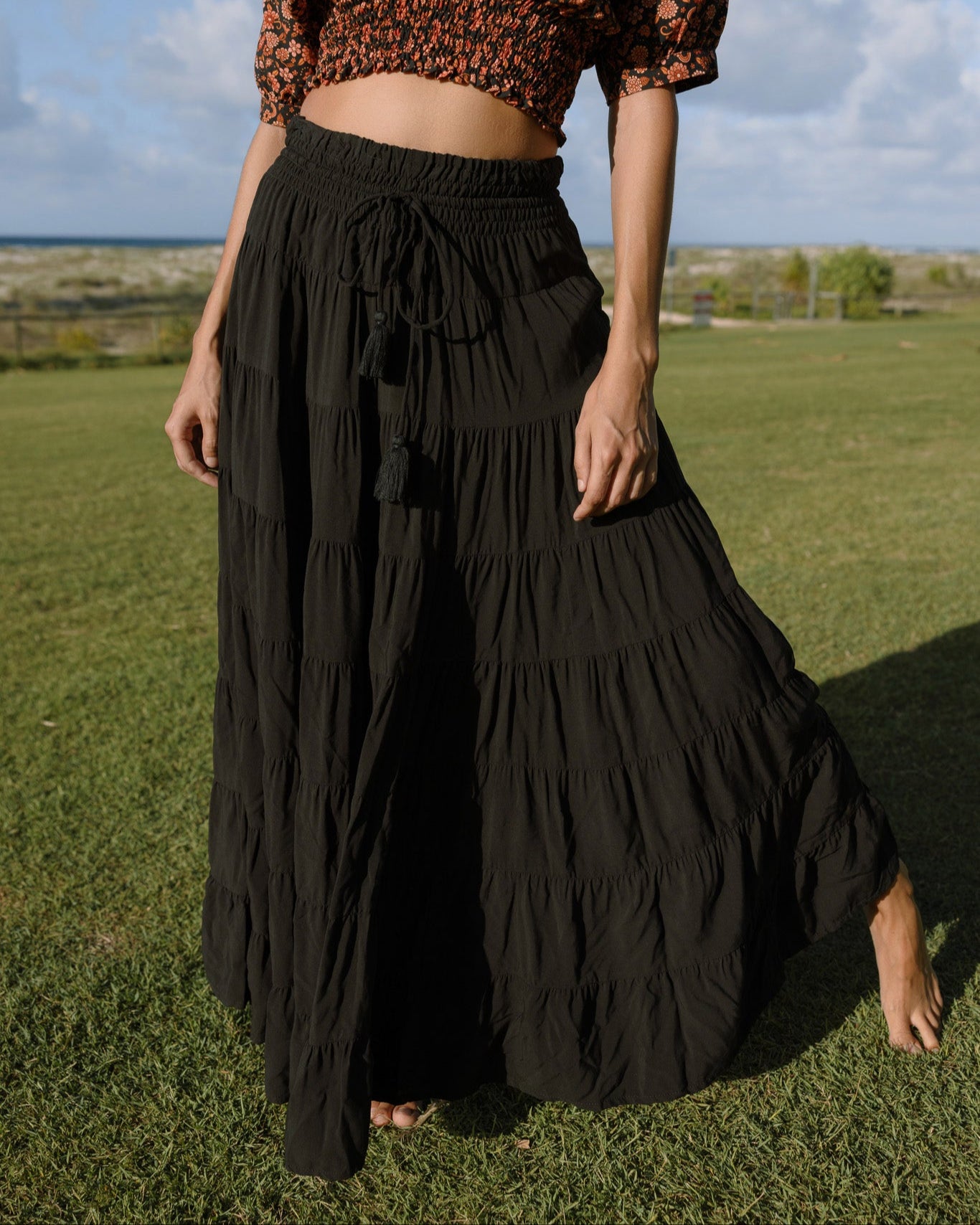 PENNY MAXI SKIRT BLACK