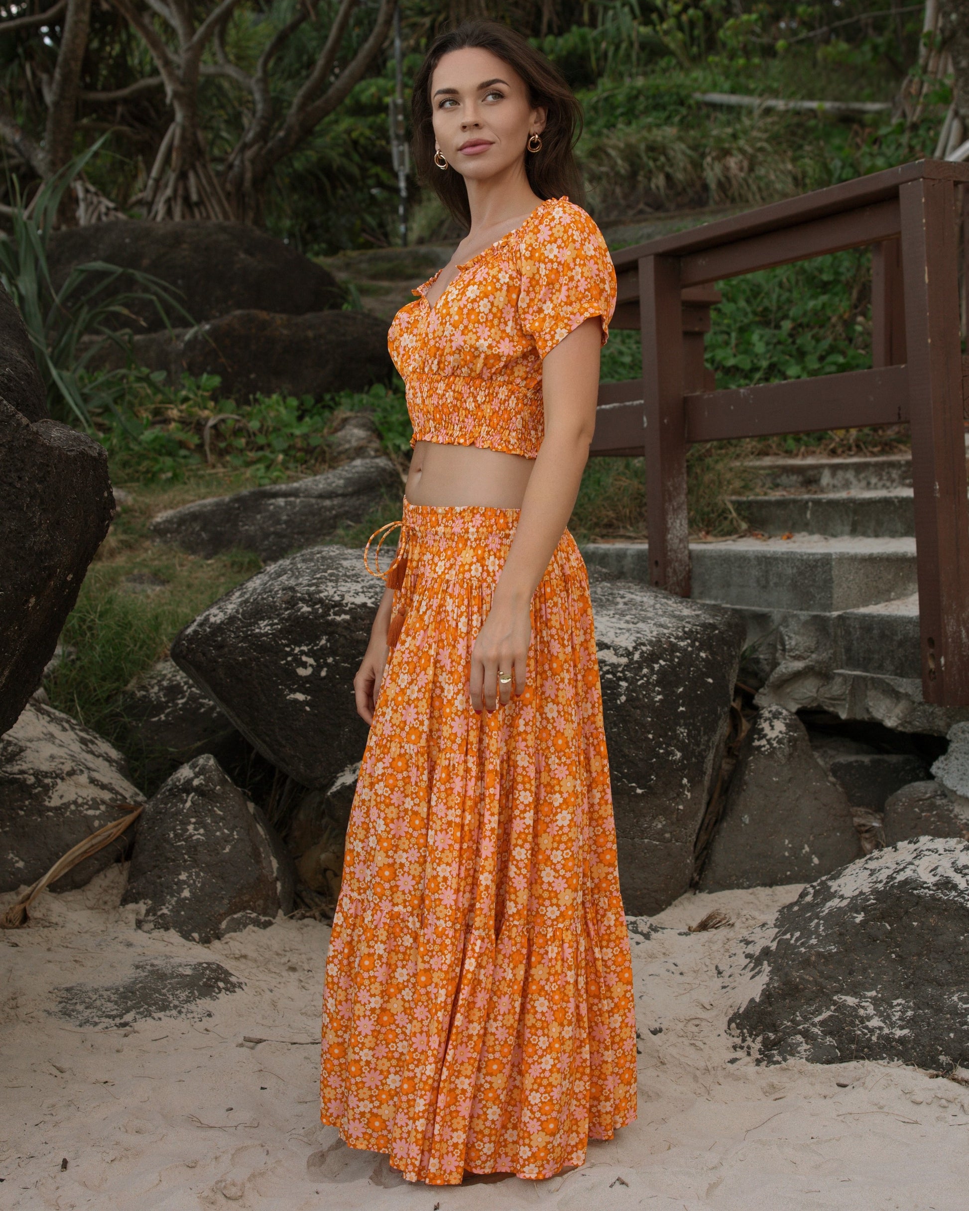 OAKLEY MAXI SKIRT MANGO TANGO