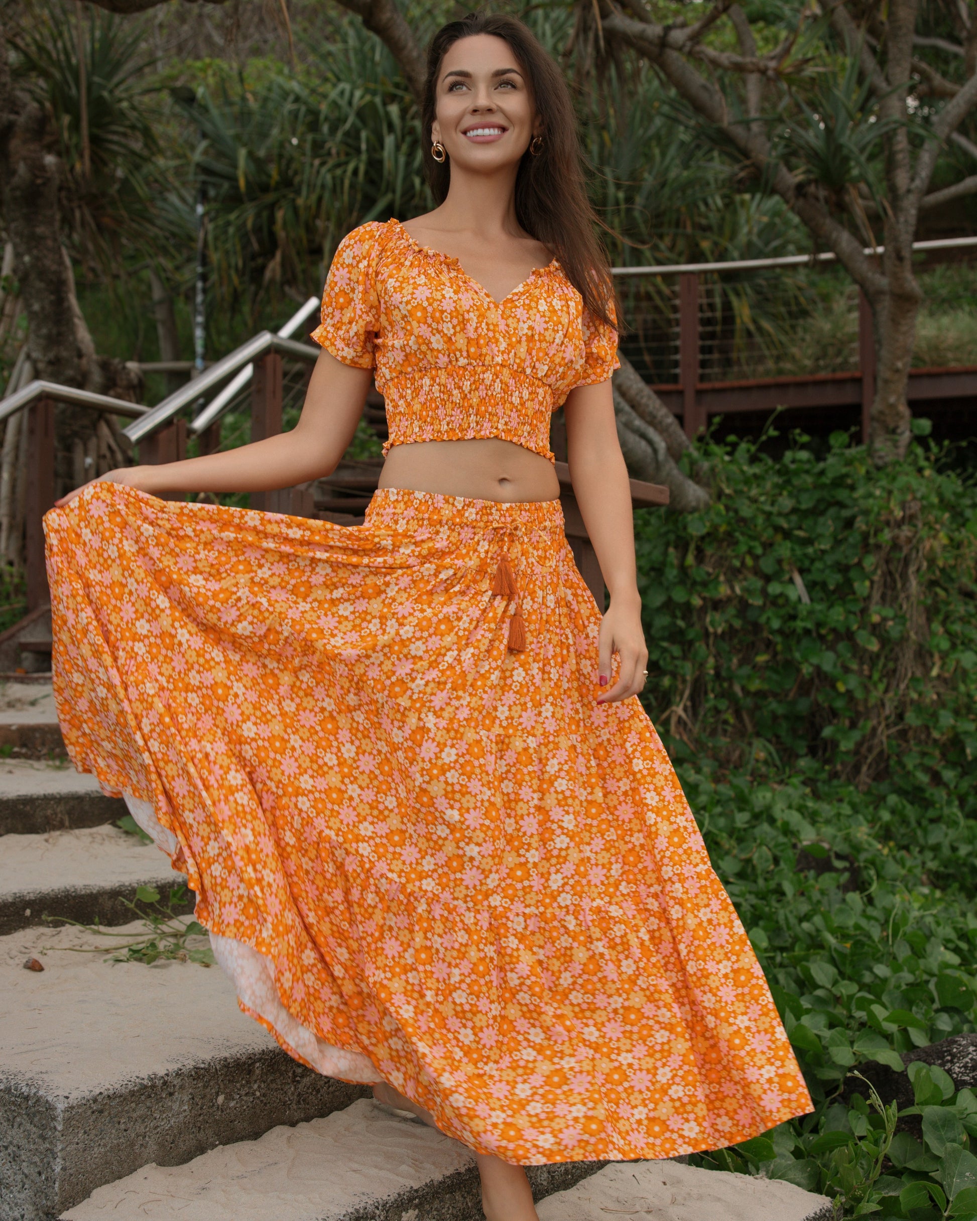 OAKLEY MAXI SKIRT MANGO TANGO