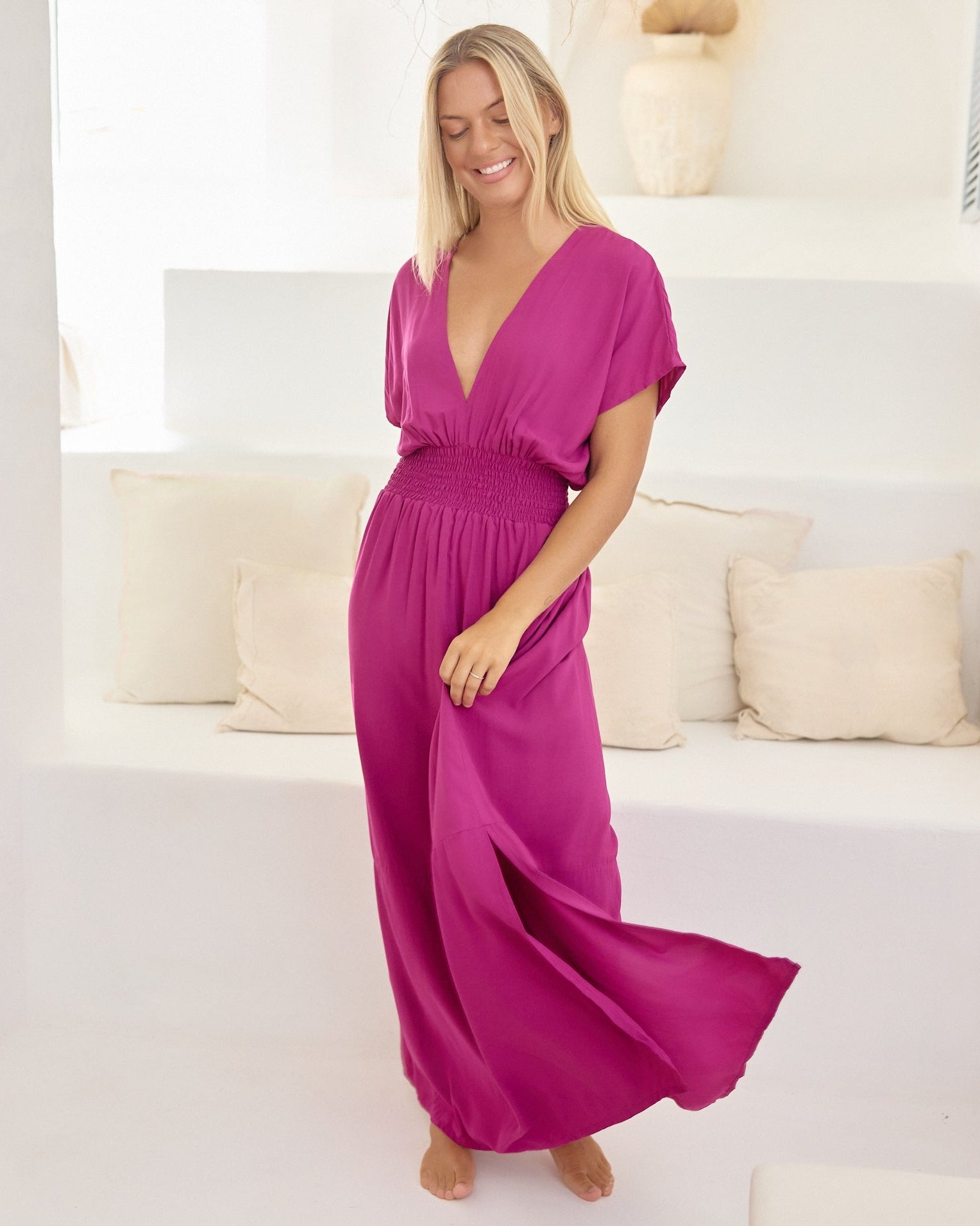 ZEN MAXI DRESS MAGENTA