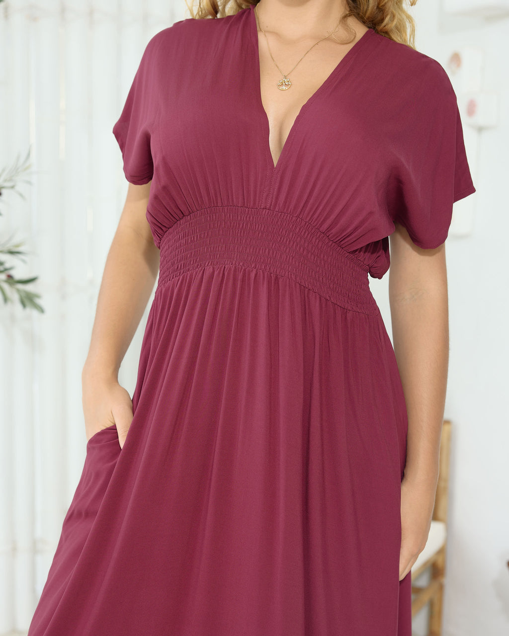 ZEN MAXI DRESS SANGRIA