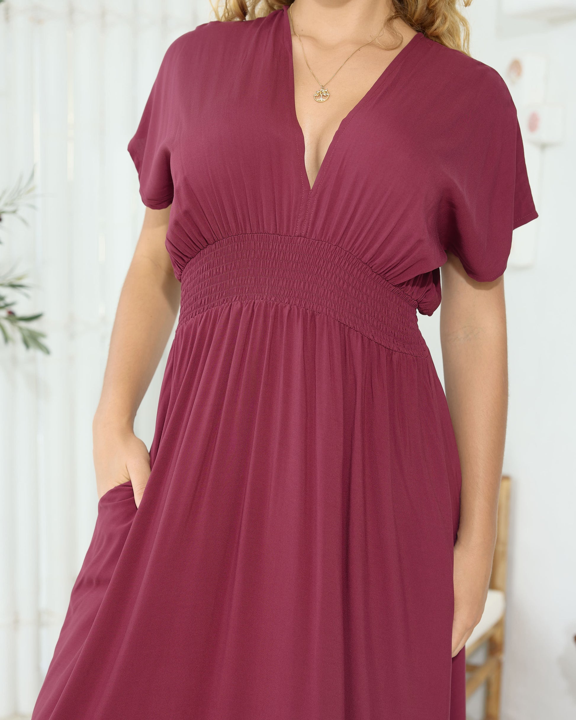 ZEN MAXI DRESS SANGRIA