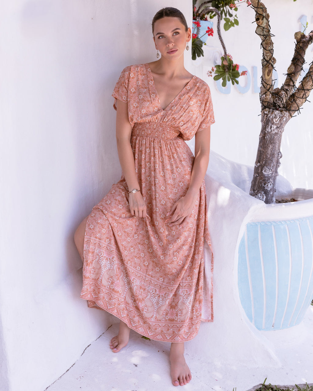 ZEN MAXI DRESS VINTAGE WHISPER