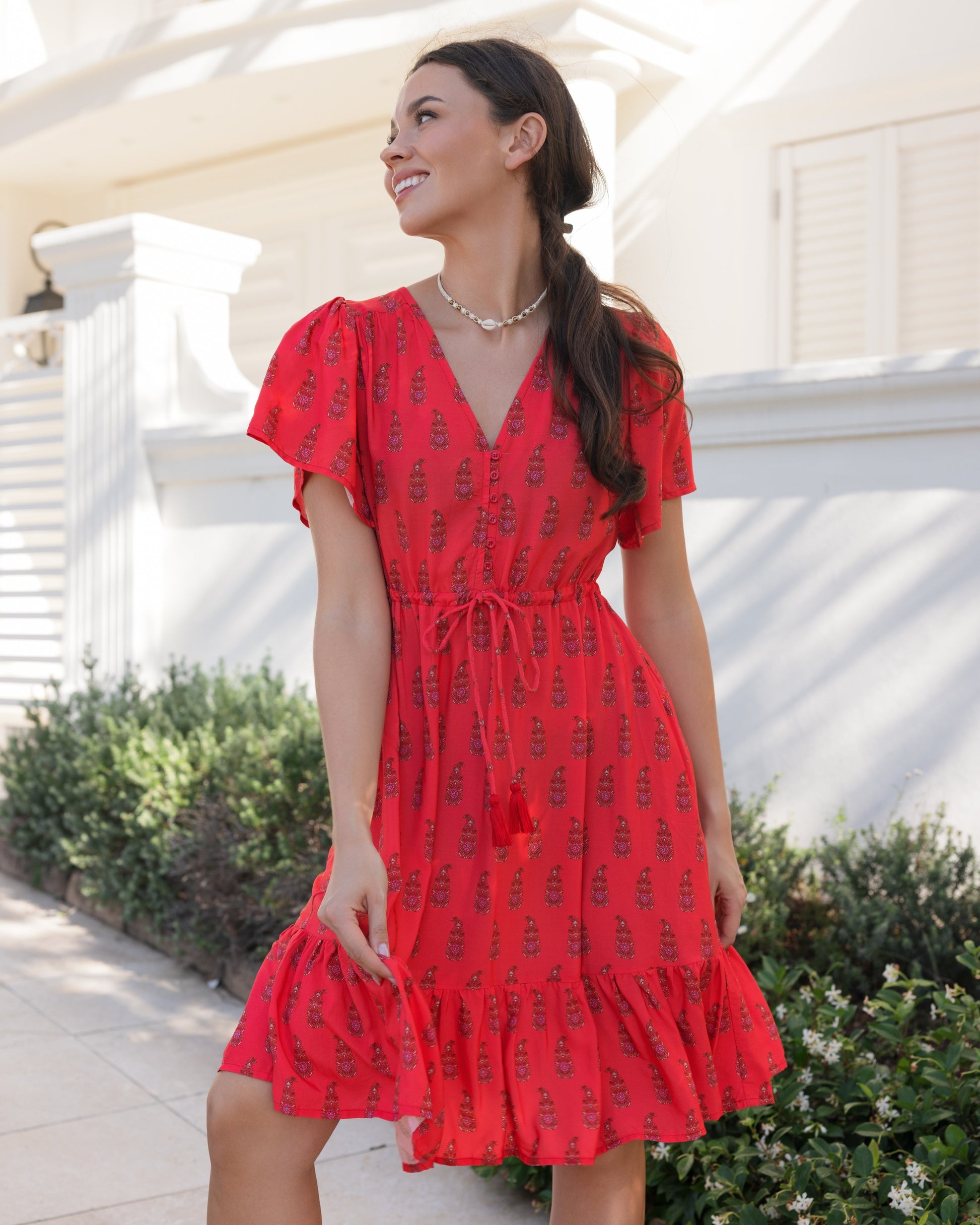 FRIEDA MINI DRESS WATERMELON SUGAR