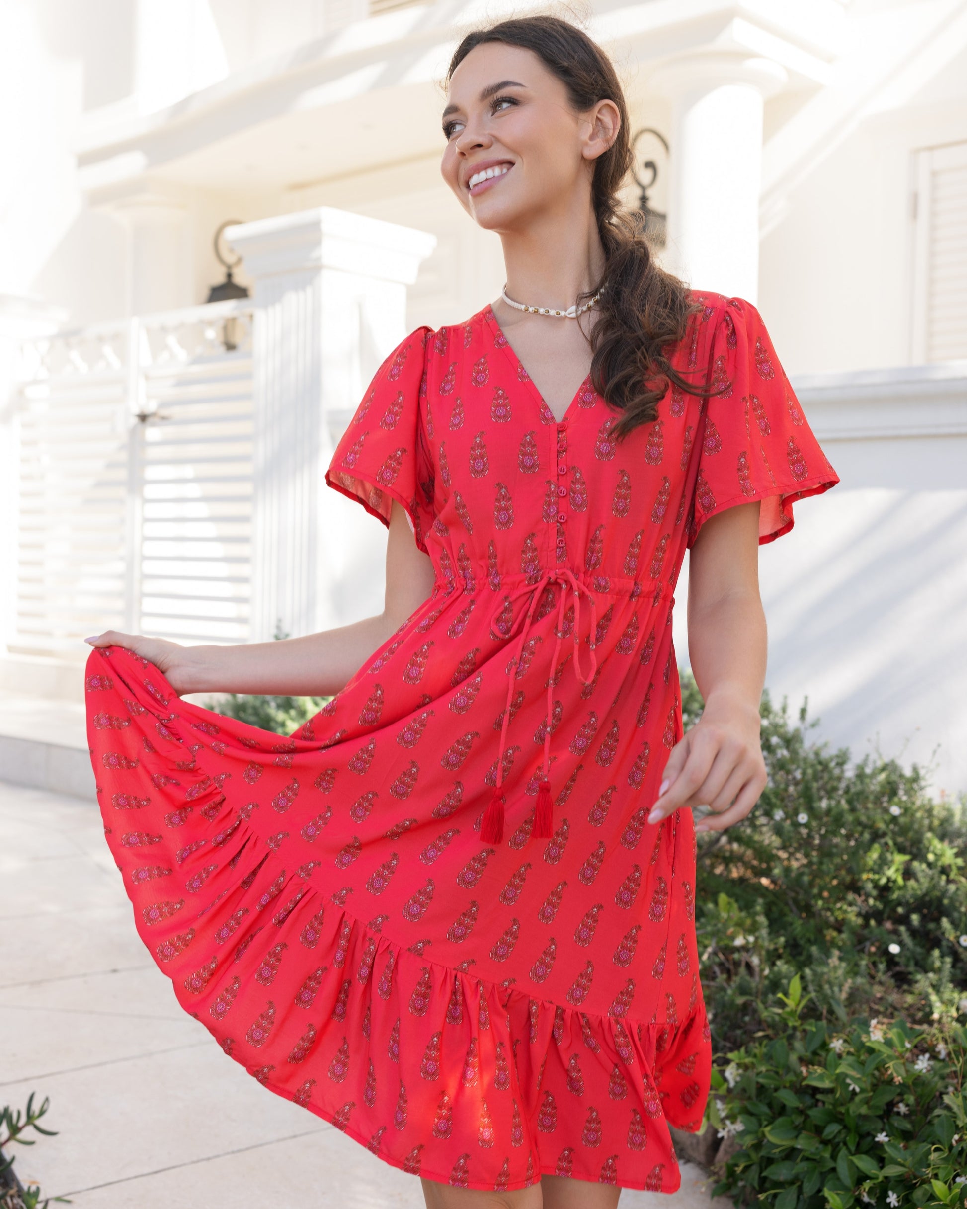 FRIEDA MINI DRESS WATERMELON SUGAR