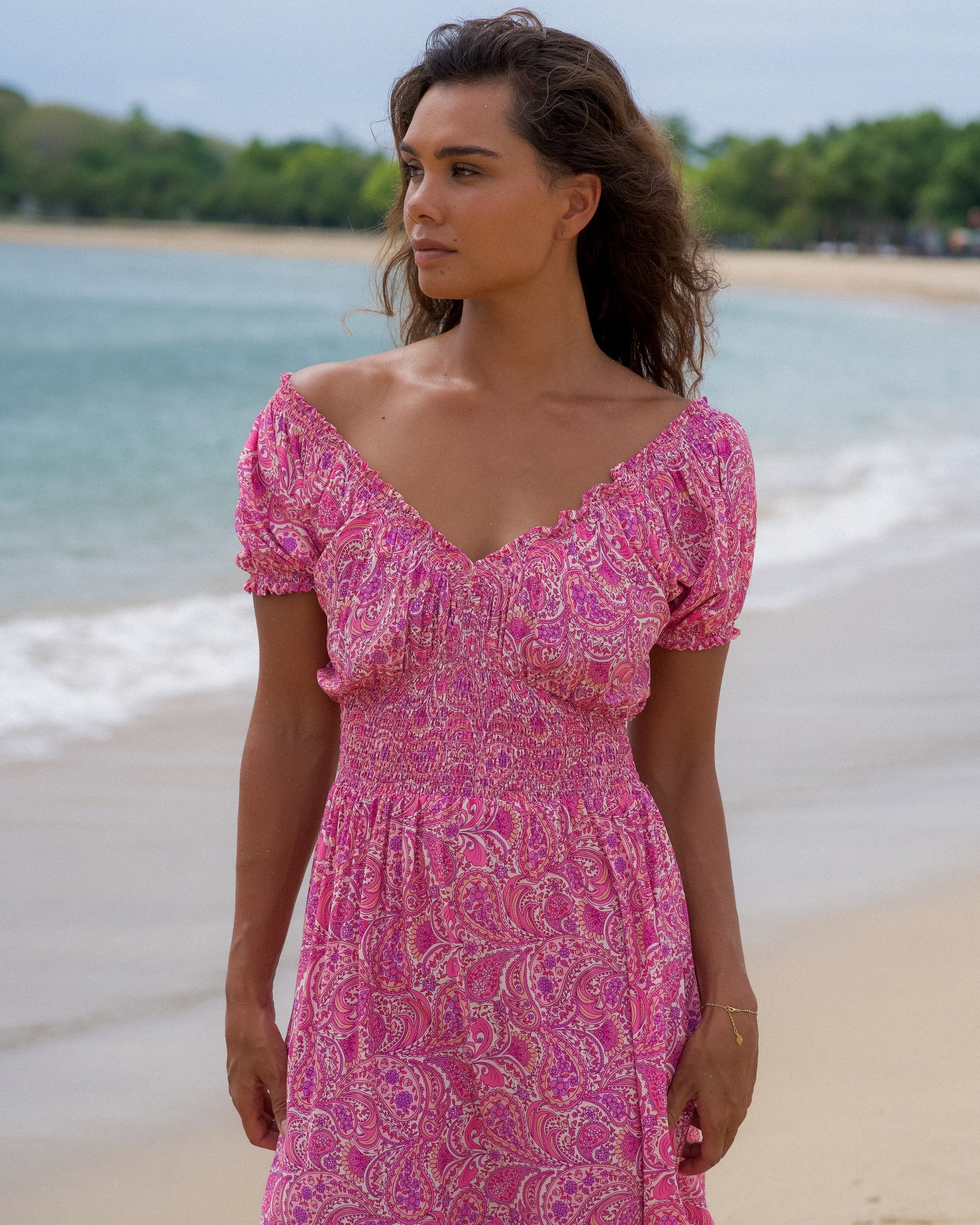 FLORA MAXI DRESS PEACH FIZZ