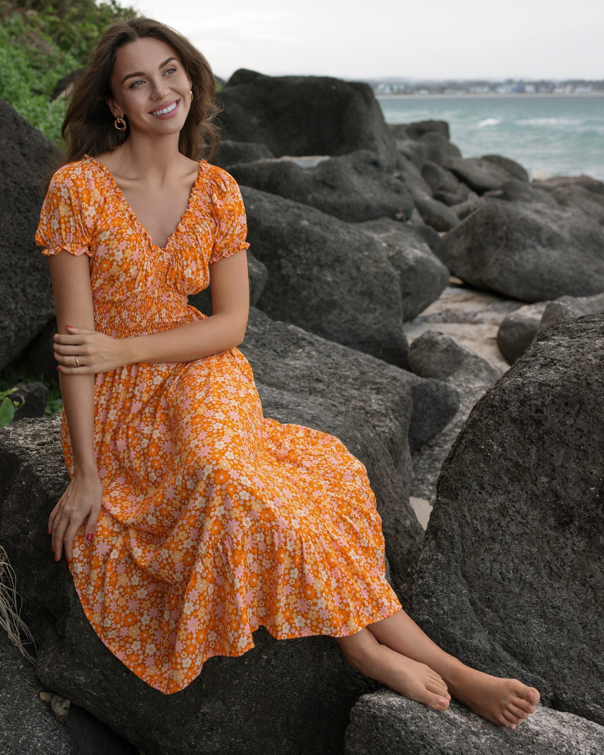 FLORA MAXI DRESS MANGO TANGO