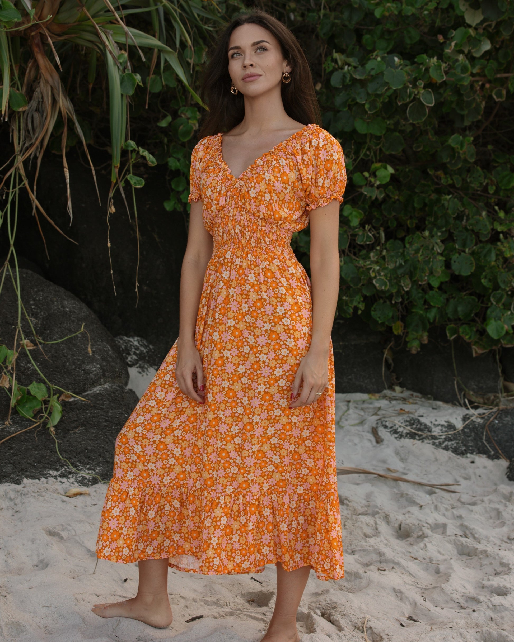 FLORA MAXI DRESS MANGO TANGO