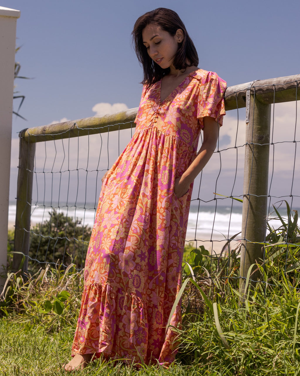 MAE MAXI DRESS SWEET PEACH
