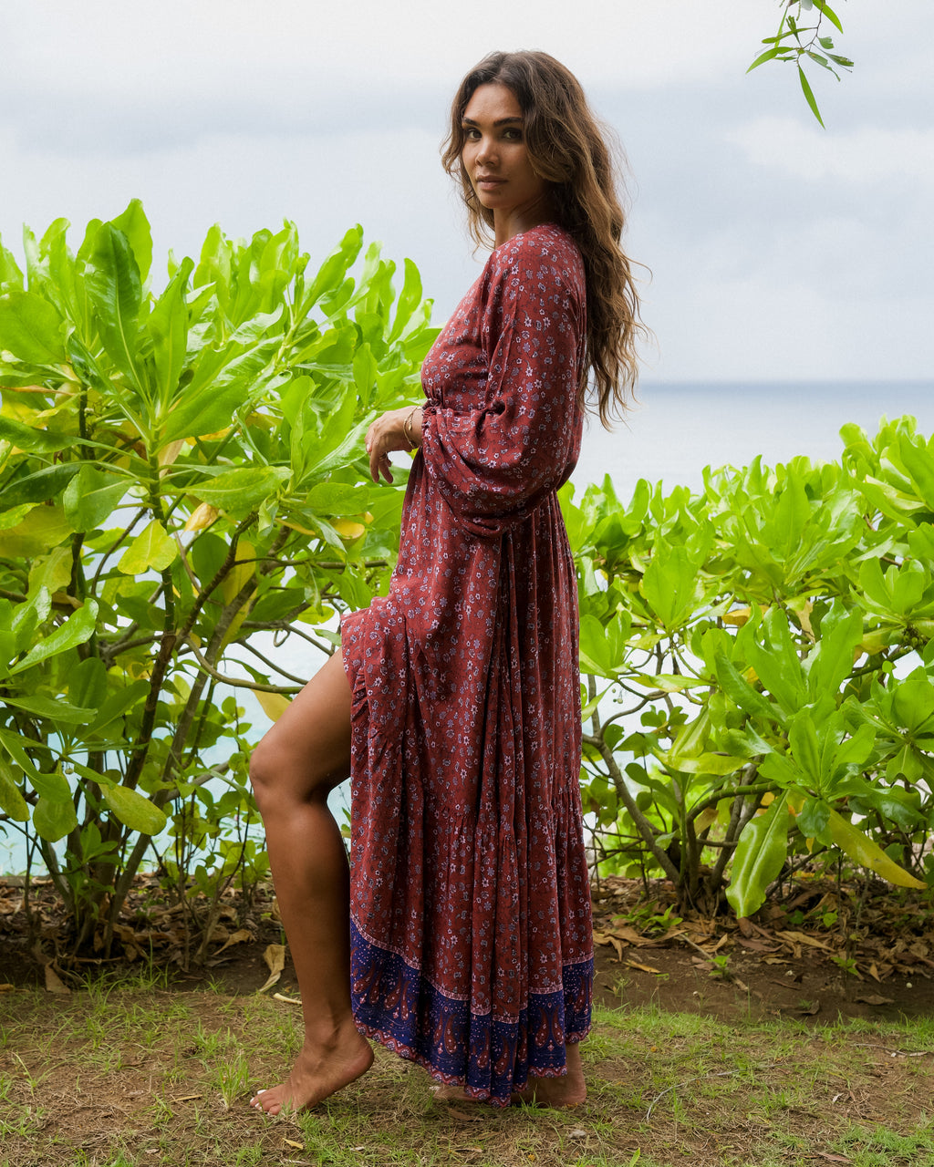 JOSIE MAXI DRESS RHUBARB